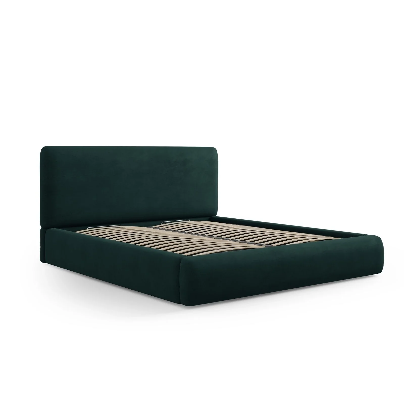 Colonel Bett mit Kopfteil und Stauraum aus Samt oder Chenille, 180x200 cm - Image 16