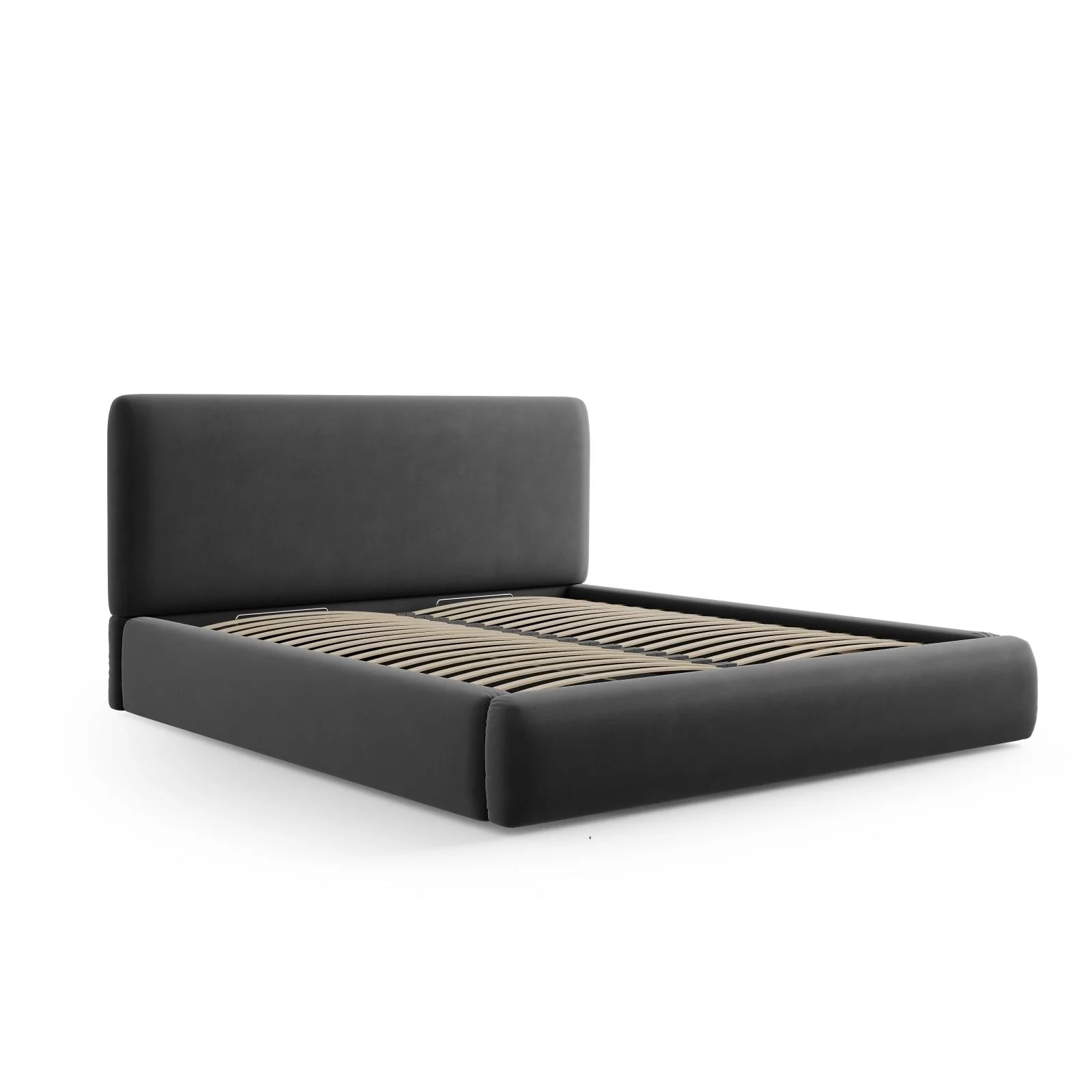Colonel Bett mit Kopfteil und Stauraum aus Samt oder Chenille, 180x200 cm - Image 82