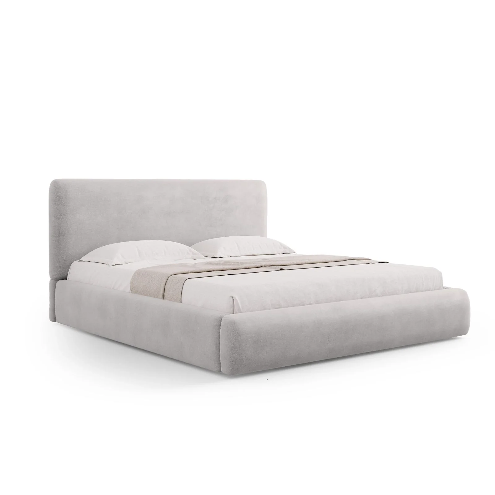 Colonel Bett mit Kopfteil und Stauraum aus Samt oder Chenille, 200x200 cm - Image 25