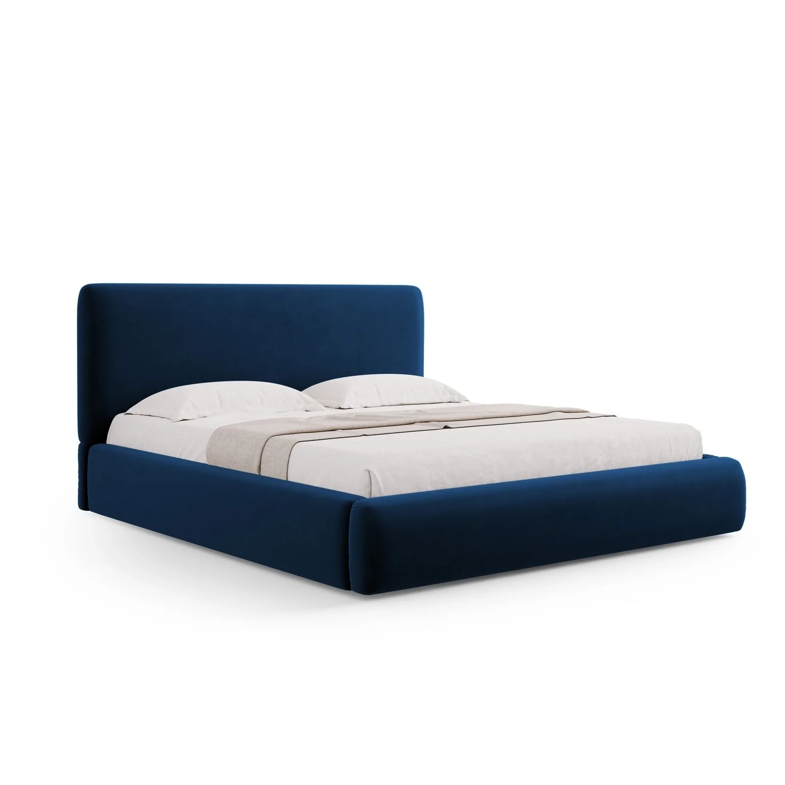 Colonel Bett mit Kopfteil und Stauraum aus Samt oder Chenille, 200x200 cm - Image 50