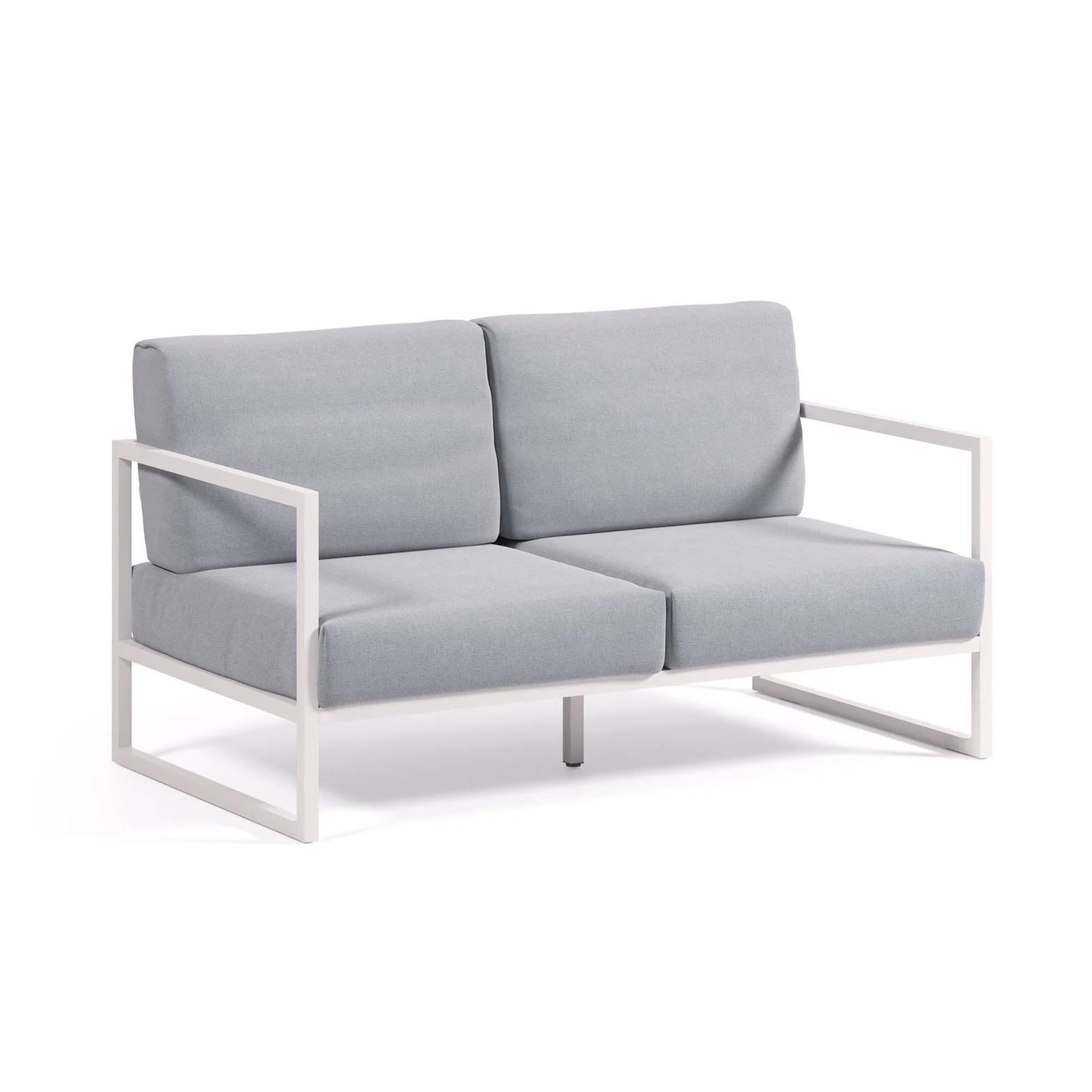 Comova 2-Sitzer-Sofa 100% outdoor blau und Aluminium weiss 150 cm