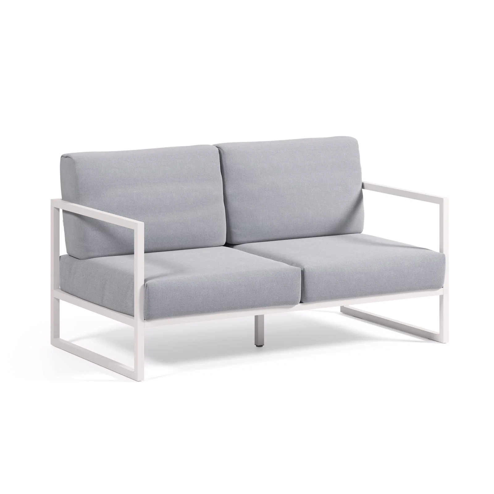 Comova 2-Sitzer-Sofa 100% outdoor blau und Aluminium weiss 150 cm - Image 4