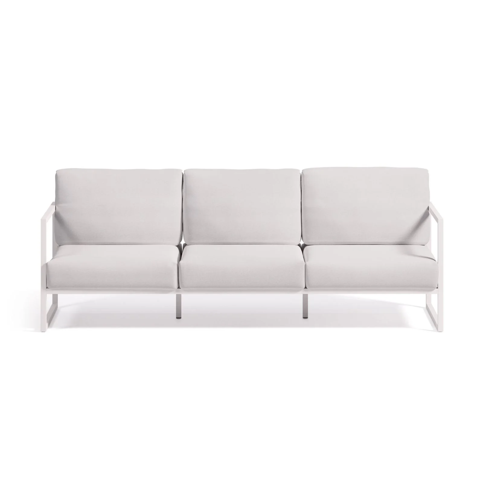 Comova 3-Sitzer-Sofa 100% weiß und Aluminium weiß 222 cm - Image 6