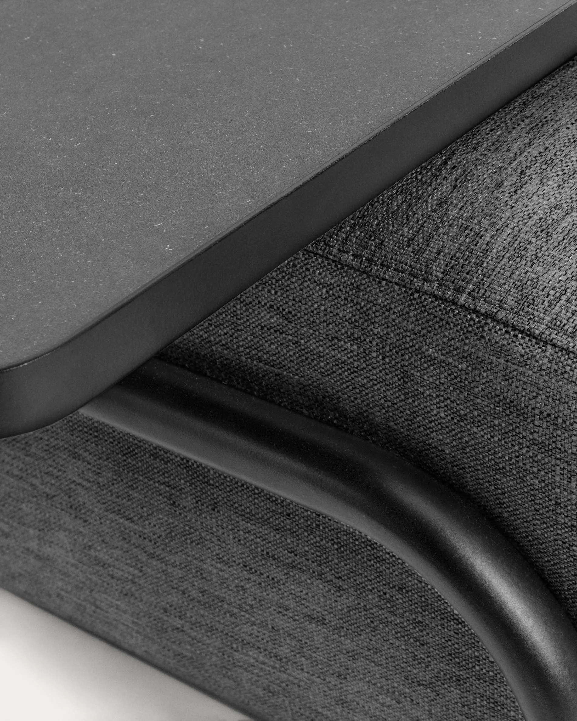 Compo 3-Sitzer Sofa dunkelgrau mit großem Tablett 252 cm - Image 7