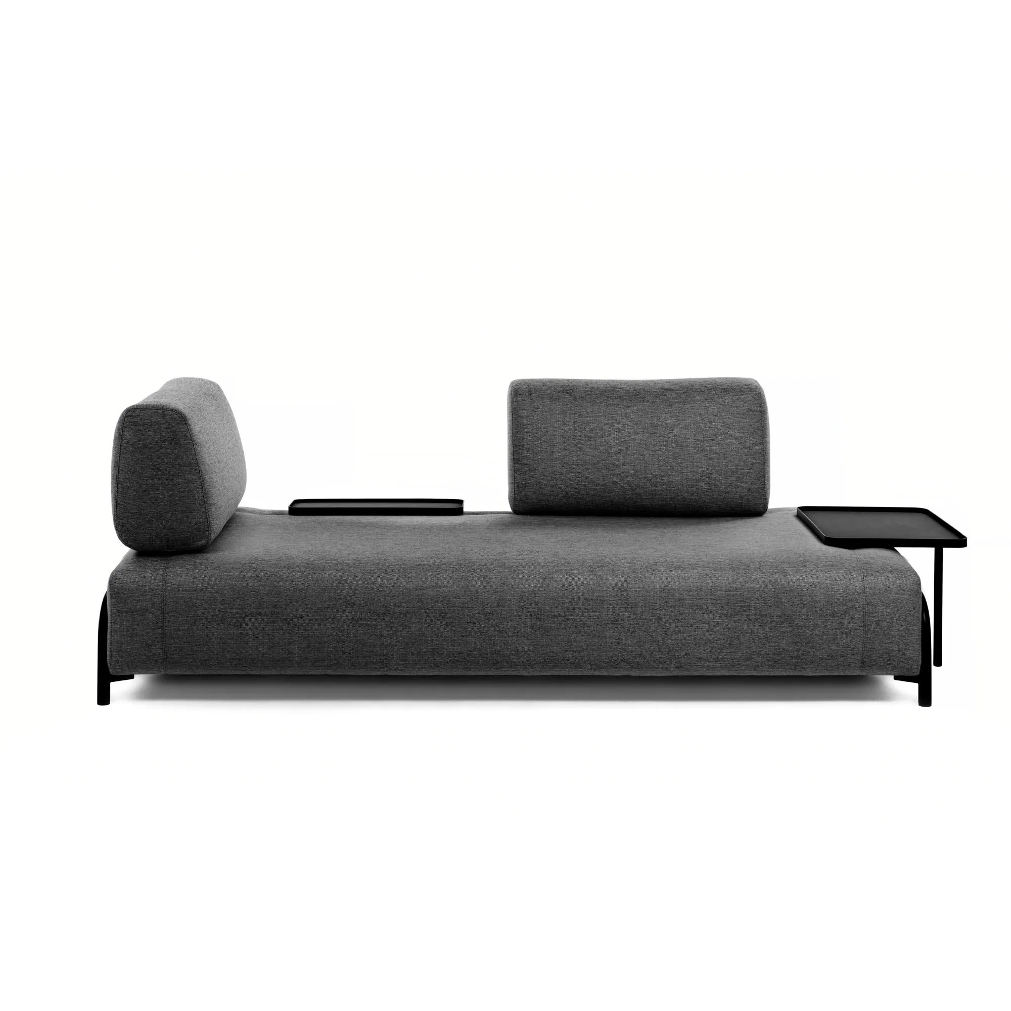 Compo 3-Sitzer Sofa dunkelgrau mit kleinem Tablett 232 cm - Image 4
