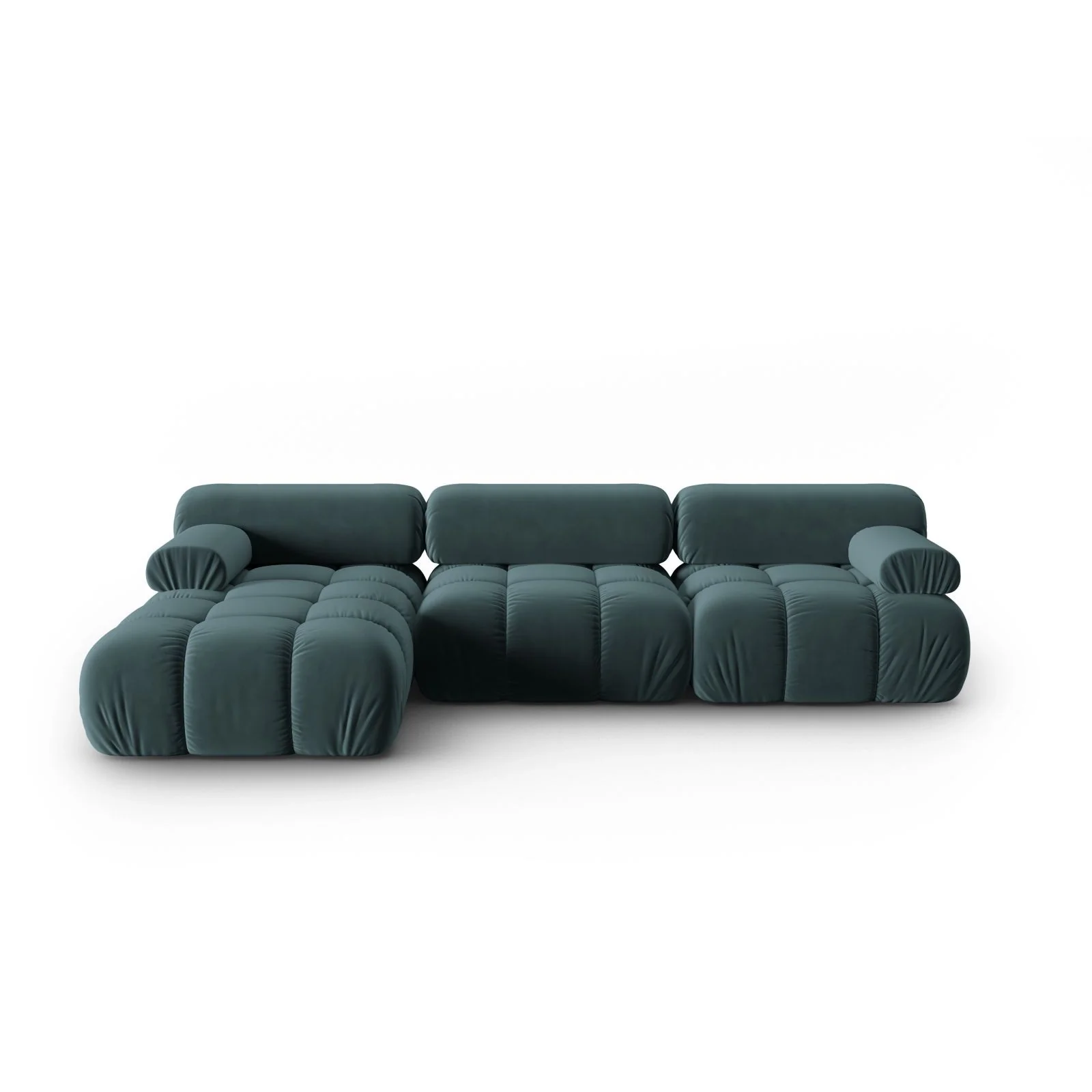 Cortina Modulares 4-Sitzer Ecksofa, Linke Seite, aus Samt, 282x155 cm - Image 25