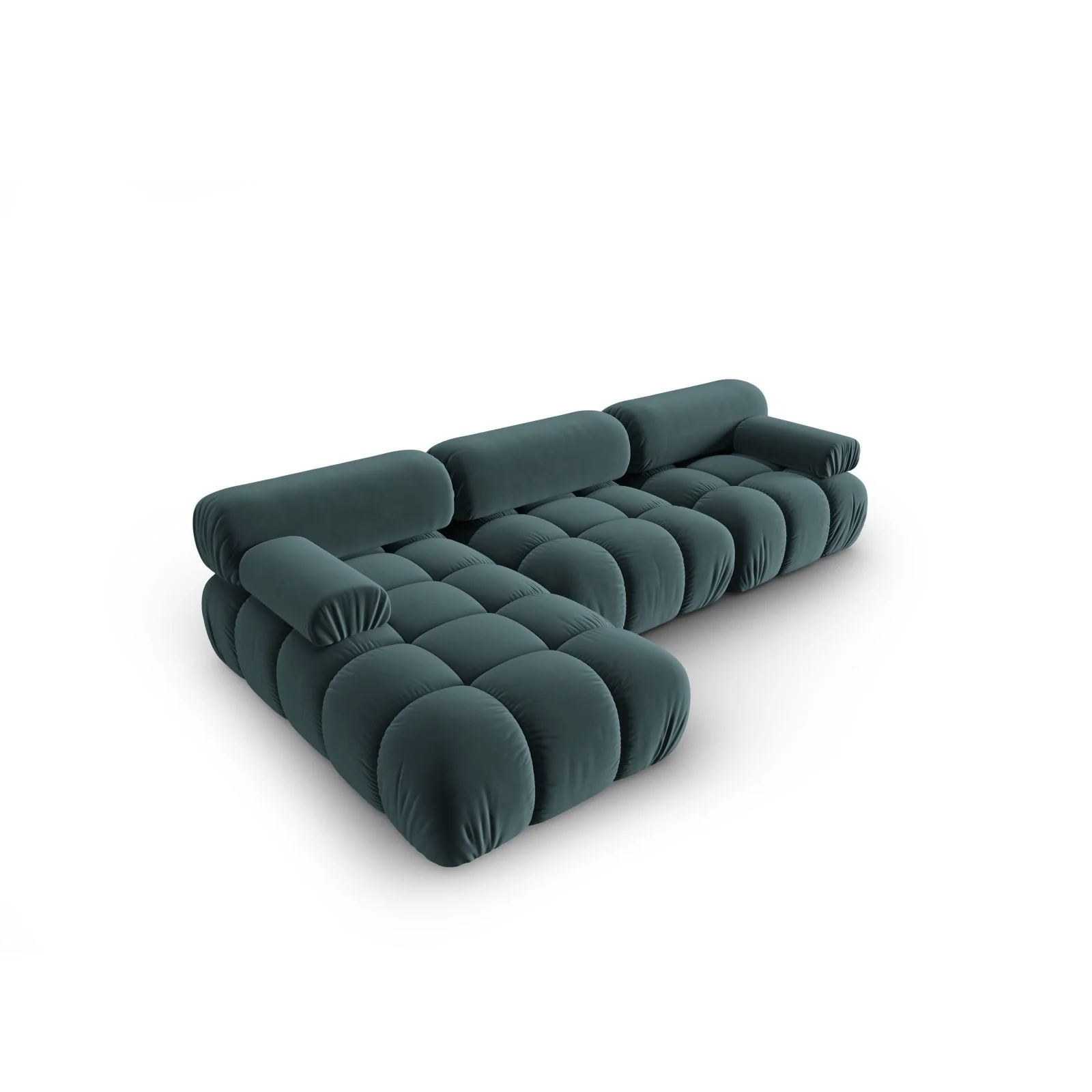 Cortina Modulares 4-Sitzer Ecksofa, Linke Seite, aus Samt, 282x155 cm - Image 28