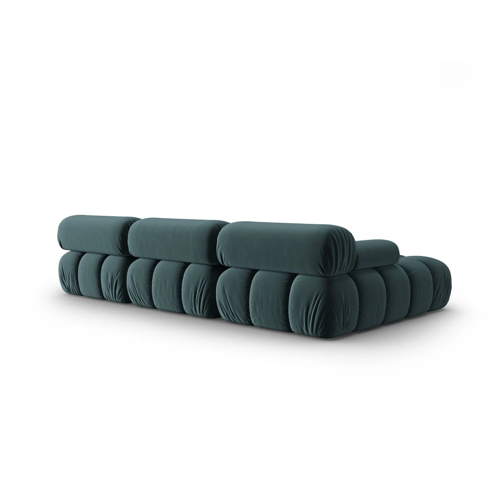 Cortina Modulares 4-Sitzer Ecksofa, Linke Seite, aus Samt, 282x155 cm - Image 29