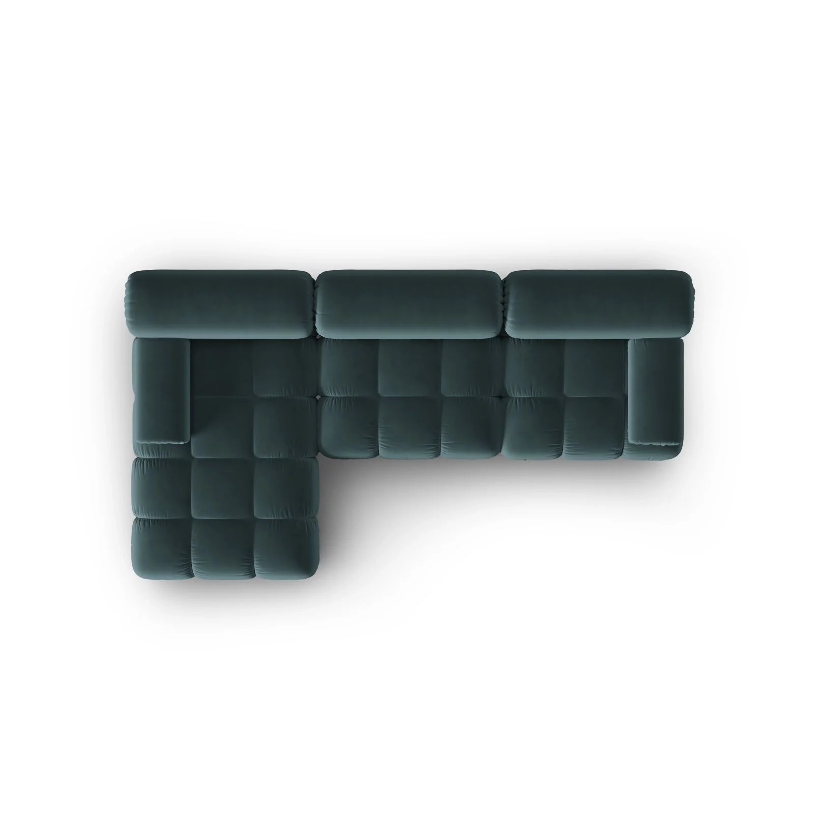 Cortina Modulares 4-Sitzer Ecksofa, Linke Seite, aus Samt, 282x155 cm - Image 30