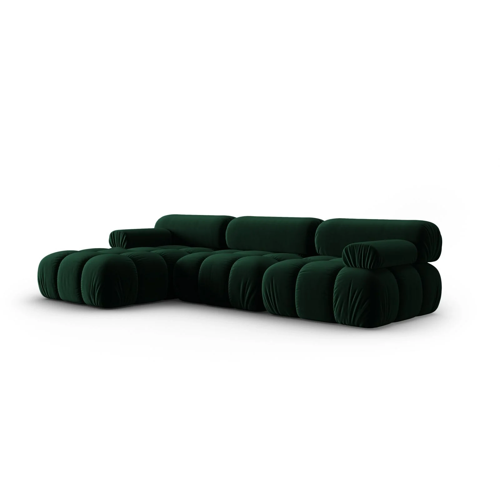 Cortina Modulares 4-Sitzer Ecksofa, Linke Seite, aus Samt, 282x155 cm - Image 35
