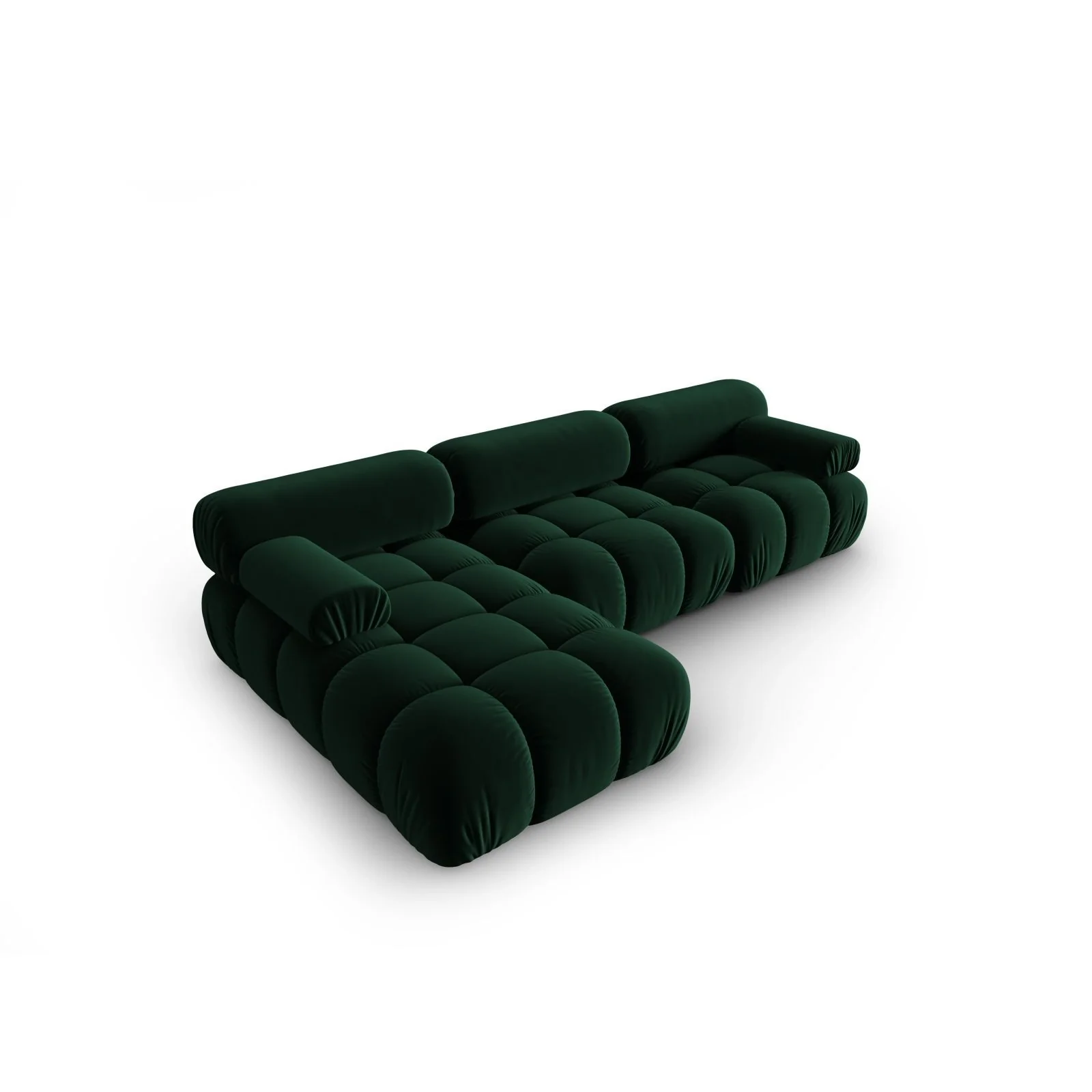 Cortina Modulares 4-Sitzer Ecksofa, Linke Seite, aus Samt, 282x155 cm - Image 36