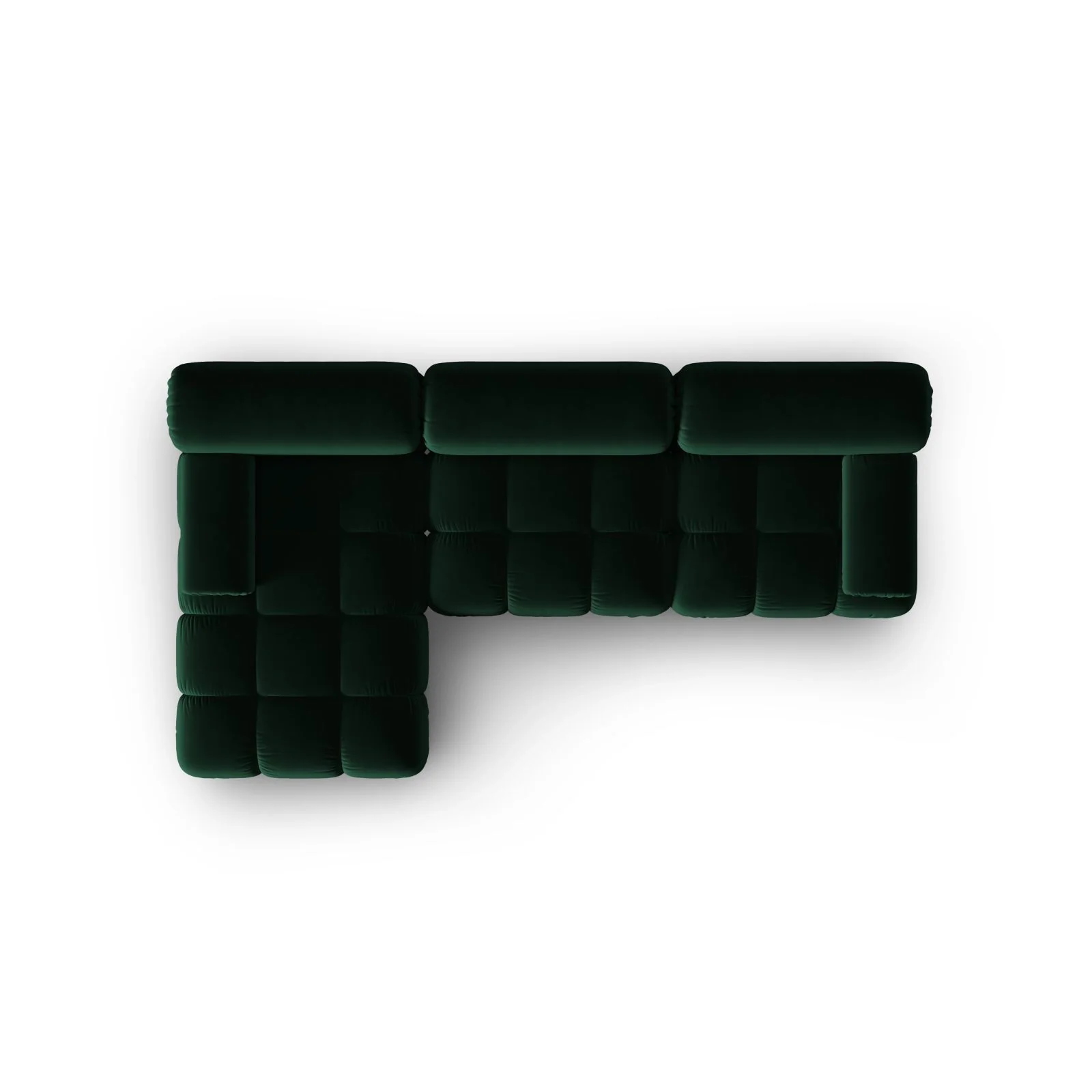 Cortina Modulares 4-Sitzer Ecksofa, Linke Seite, aus Samt, 282x155 cm - Image 38