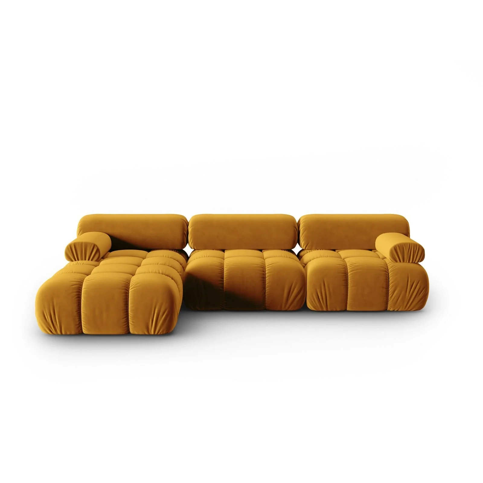 Cortina Modulares 4-Sitzer Ecksofa, Linke Seite, aus Samt, 282x155 cm - Image 41
