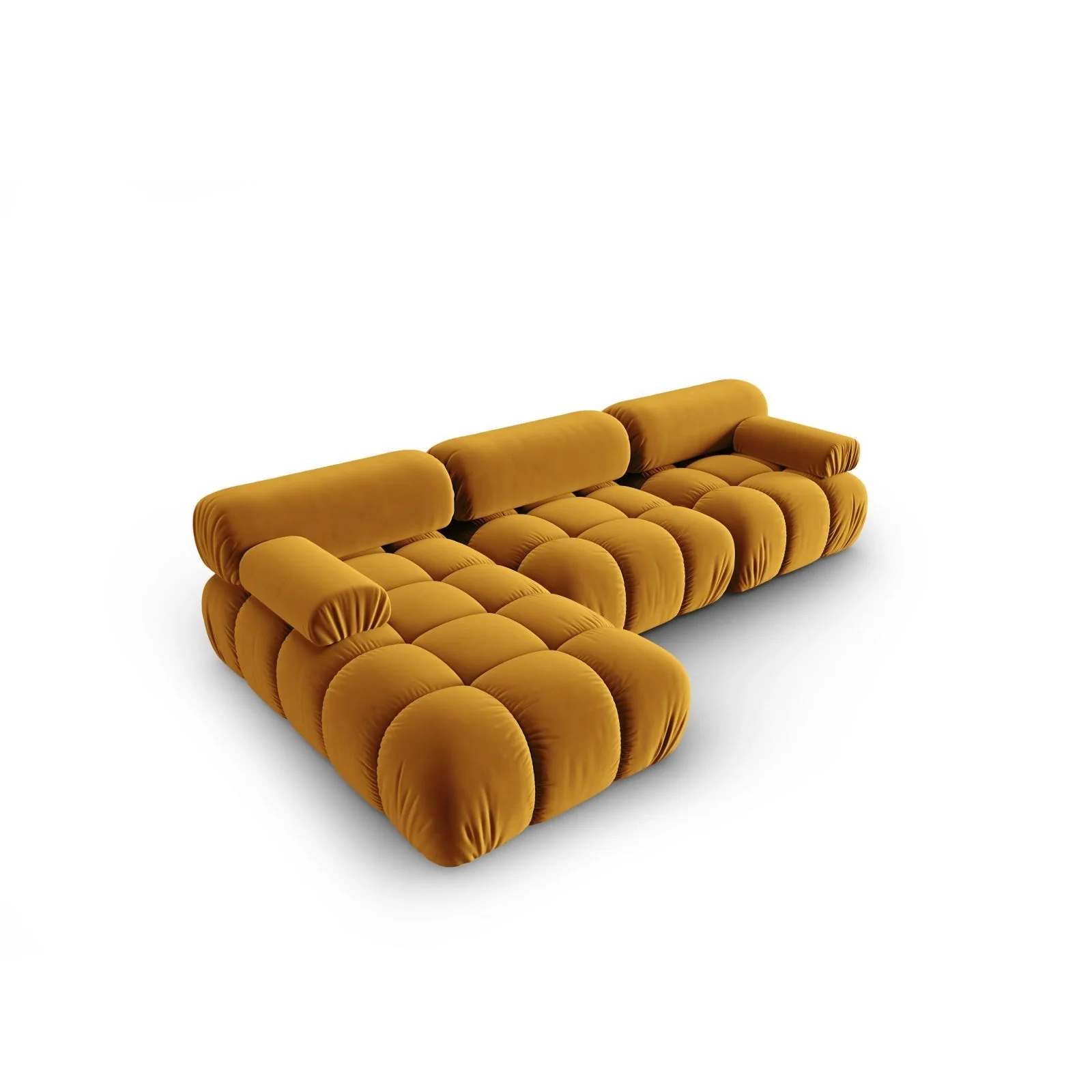 Cortina Modulares 4-Sitzer Ecksofa, Linke Seite, aus Samt, 282x155 cm - Image 44