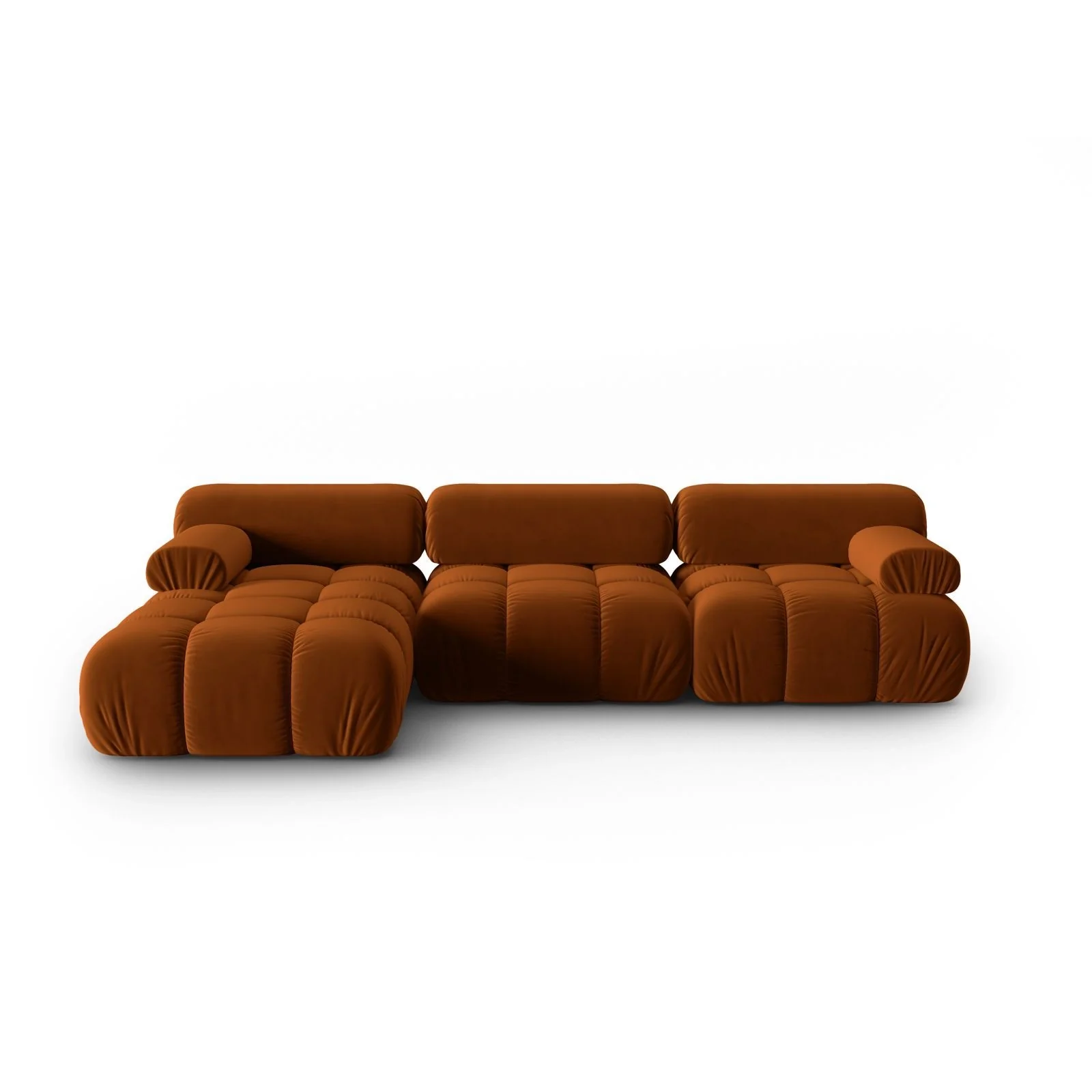 Cortina Modulares 4-Sitzer Ecksofa, Linke Seite, aus Samt, 282x155 cm - Image 49