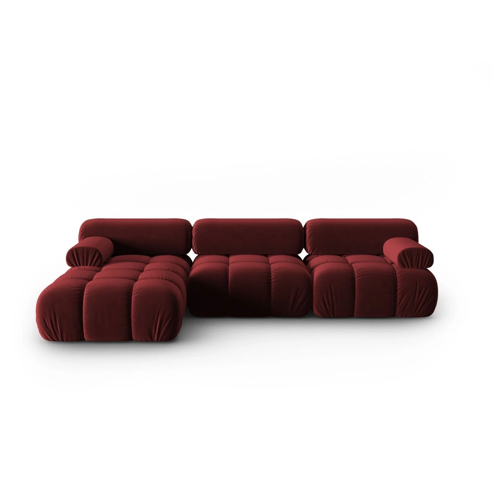 Cortina Modulares 4-Sitzer Ecksofa, Linke Seite, aus Samt, 282x155 cm - Image 57