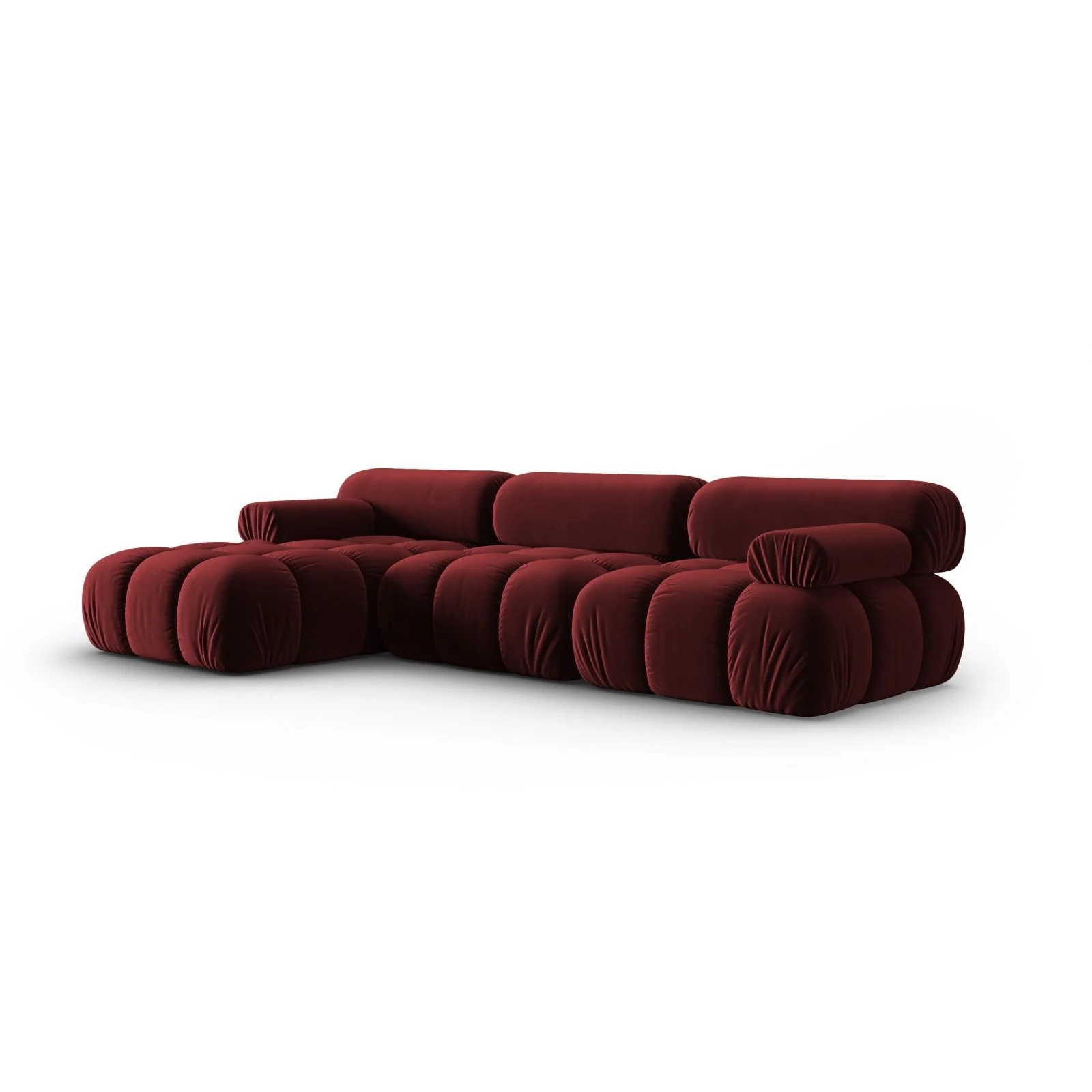 Cortina Modulares 4-Sitzer Ecksofa, Linke Seite, aus Samt, 282x155 cm - Image 59