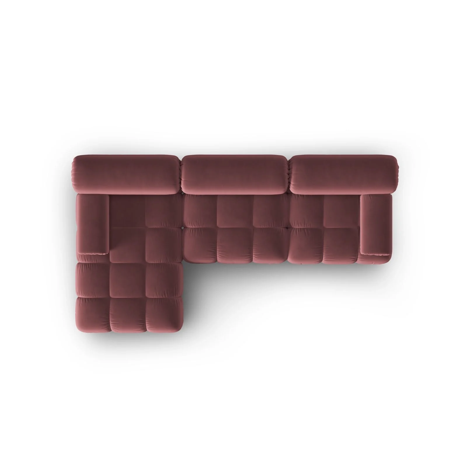 Cortina Modulares 4-Sitzer Ecksofa, Linke Seite, aus Samt, 282x155 cm - Image 6