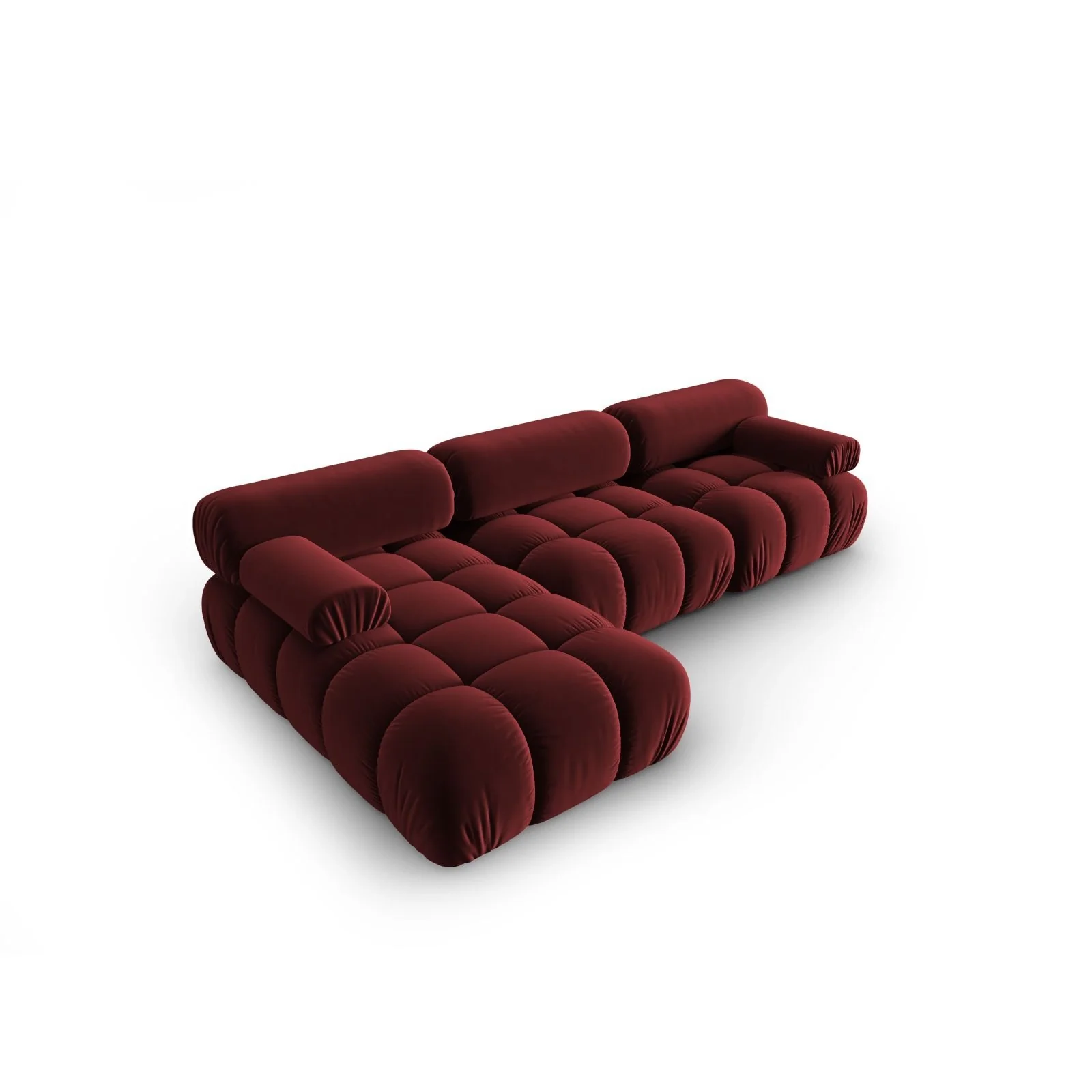 Cortina Modulares 4-Sitzer Ecksofa, Linke Seite, aus Samt, 282x155 cm - Image 60