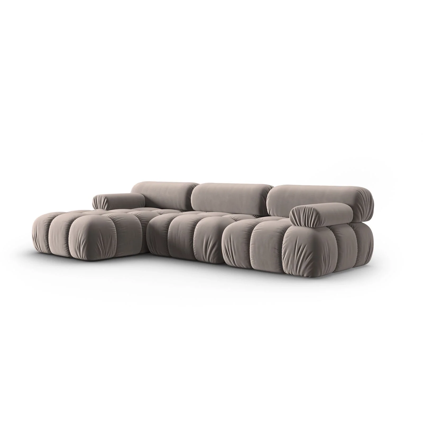 Cortina Modulares 4-Sitzer Ecksofa, Linke Seite, aus Samt, 282x155 cm - Image 67