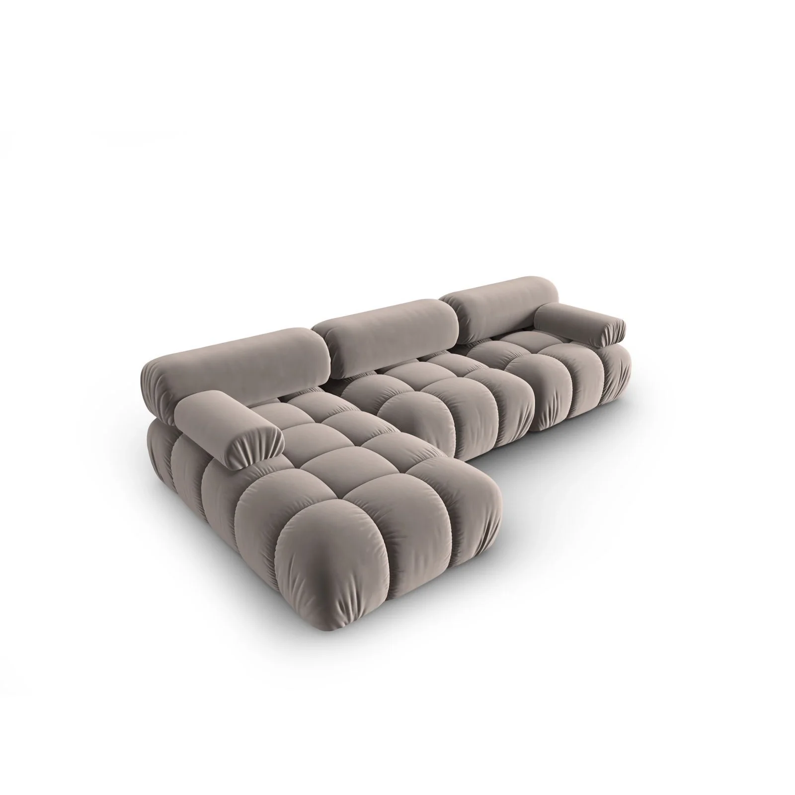 Cortina Modulares 4-Sitzer Ecksofa, Linke Seite, aus Samt, 282x155 cm - Image 68
