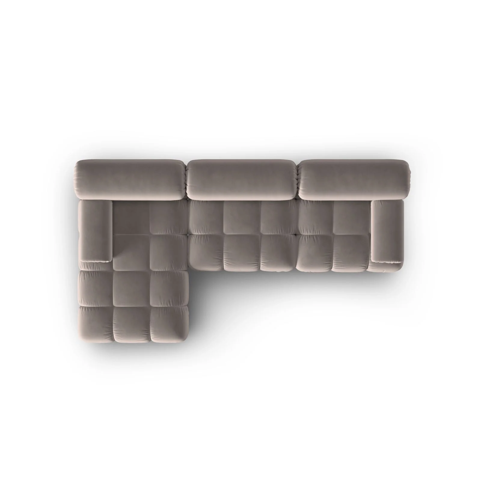 Cortina Modulares 4-Sitzer Ecksofa, Linke Seite, aus Samt, 282x155 cm - Image 70