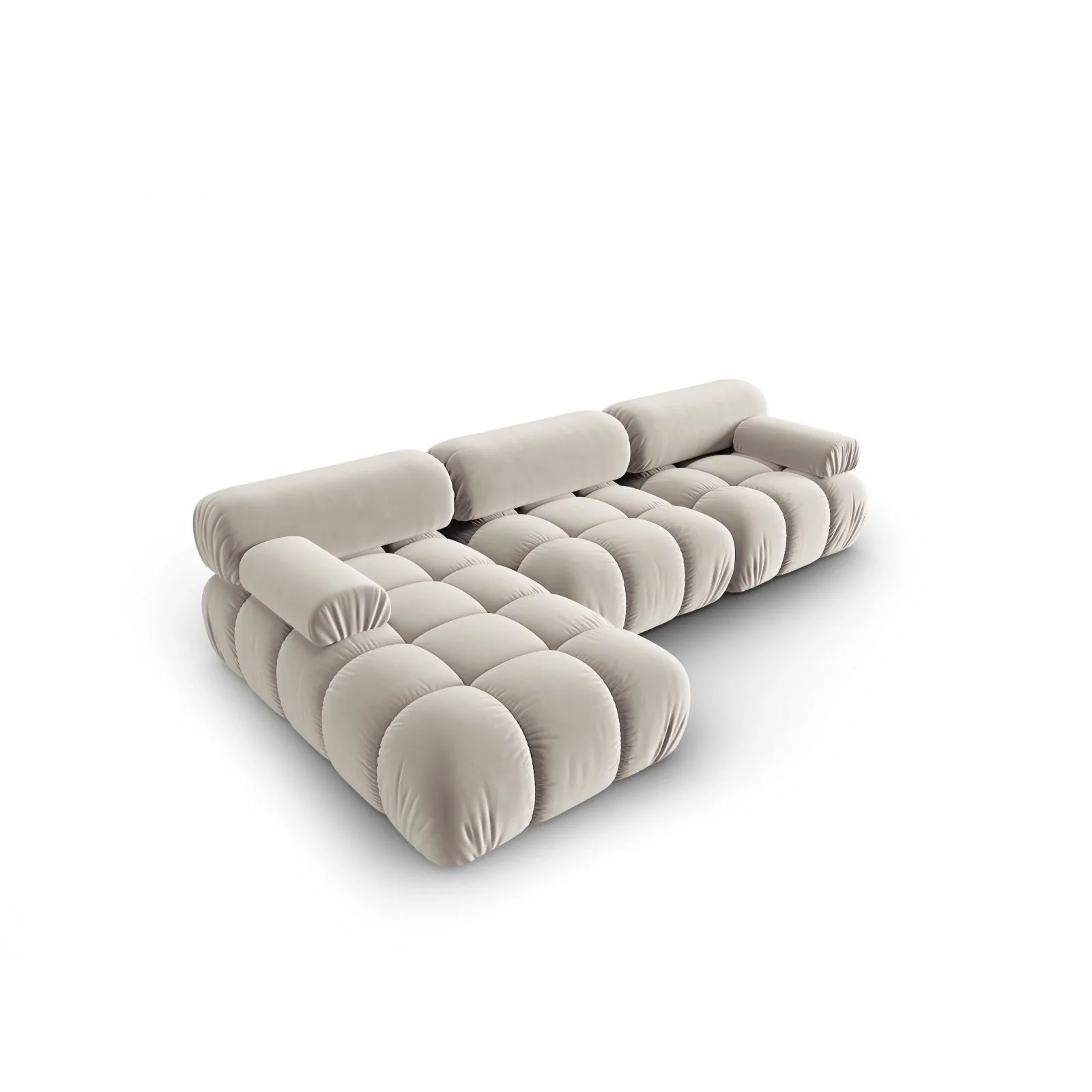 Cortina Modulares 4-Sitzer Ecksofa, Linke Seite, aus Samt, 282x155 cm - Image 76