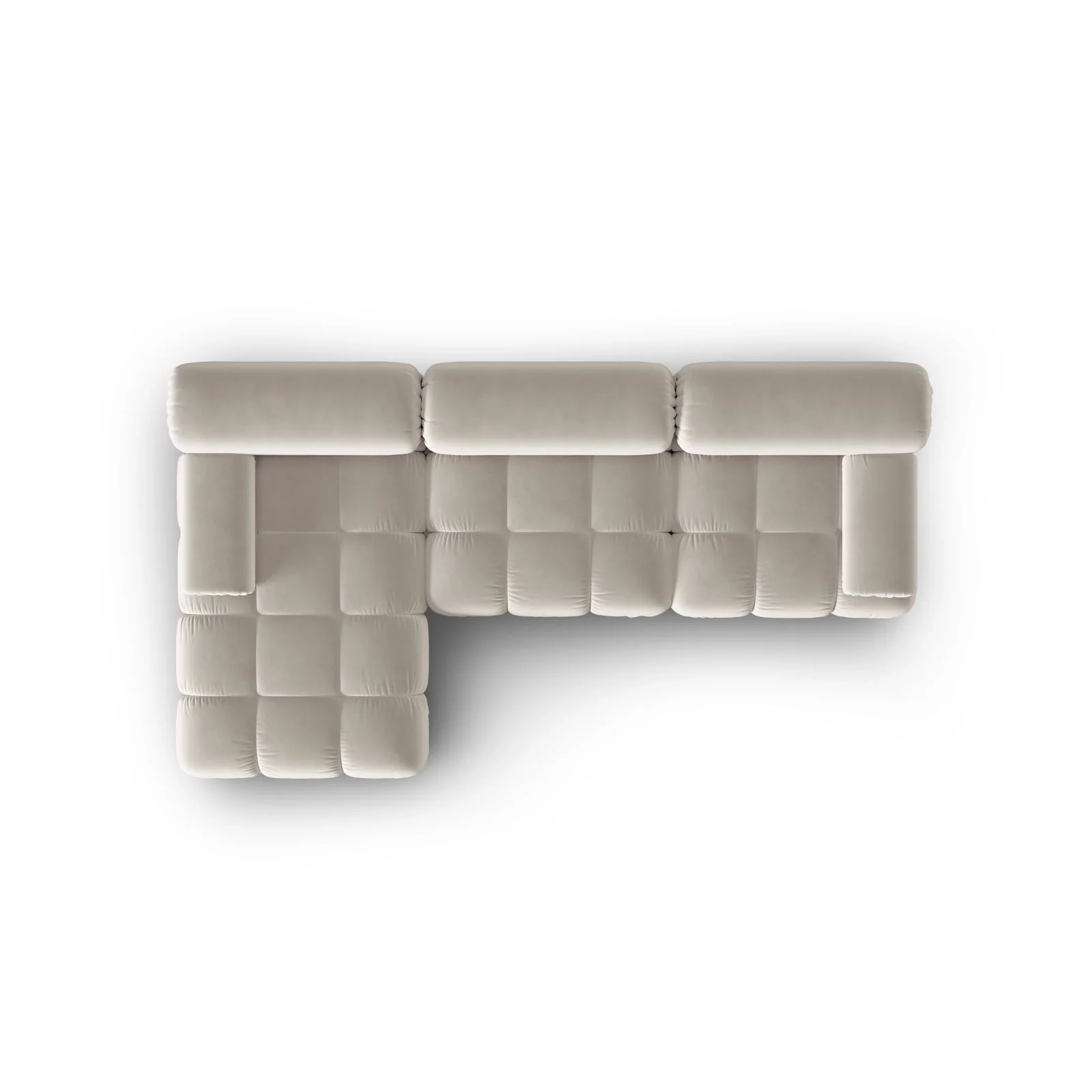 Cortina Modulares 4-Sitzer Ecksofa, Linke Seite, aus Samt, 282x155 cm - Image 78