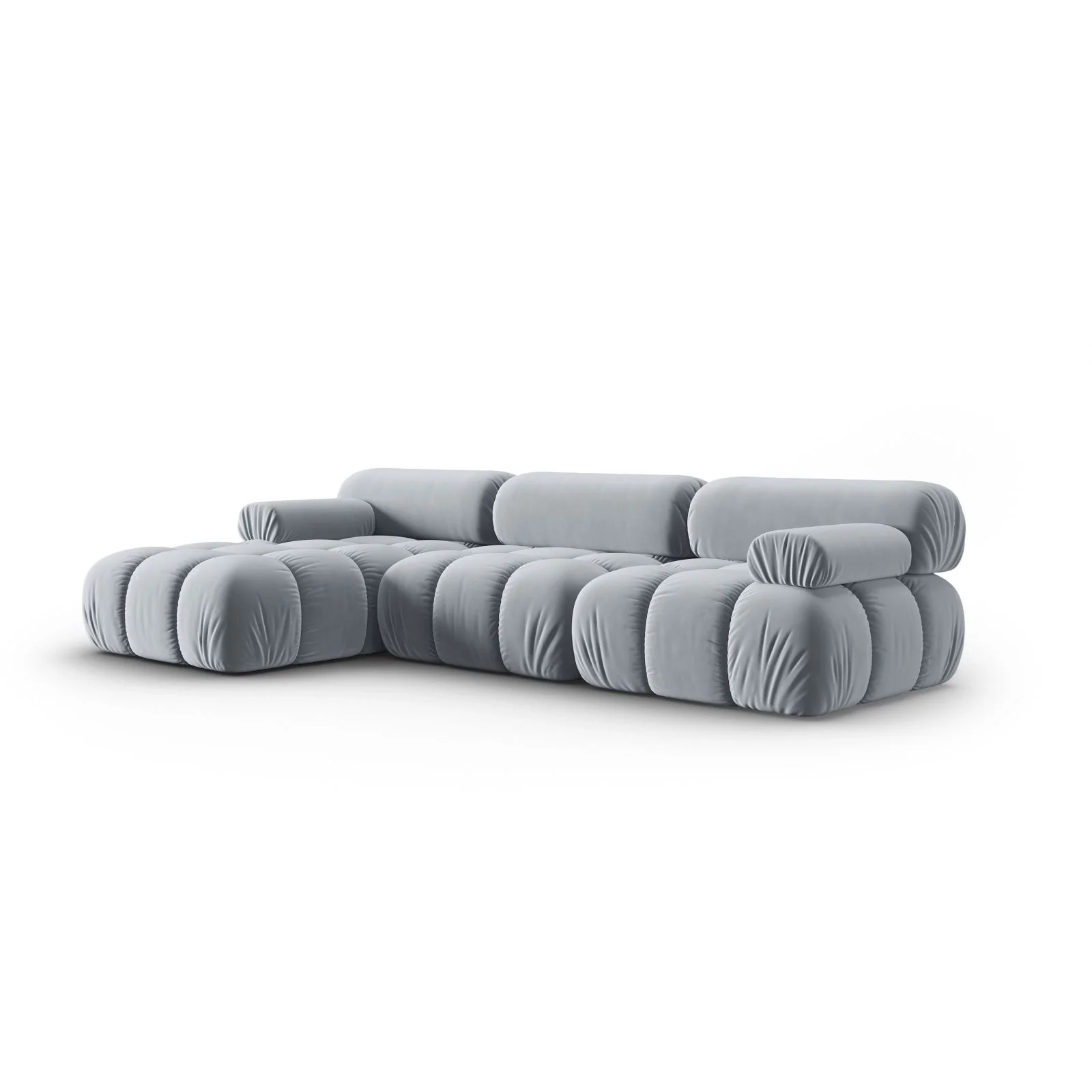 Cortina Modulares 4-Sitzer Ecksofa, Linke Seite, aus Samt, 282x155 cm - Image 83