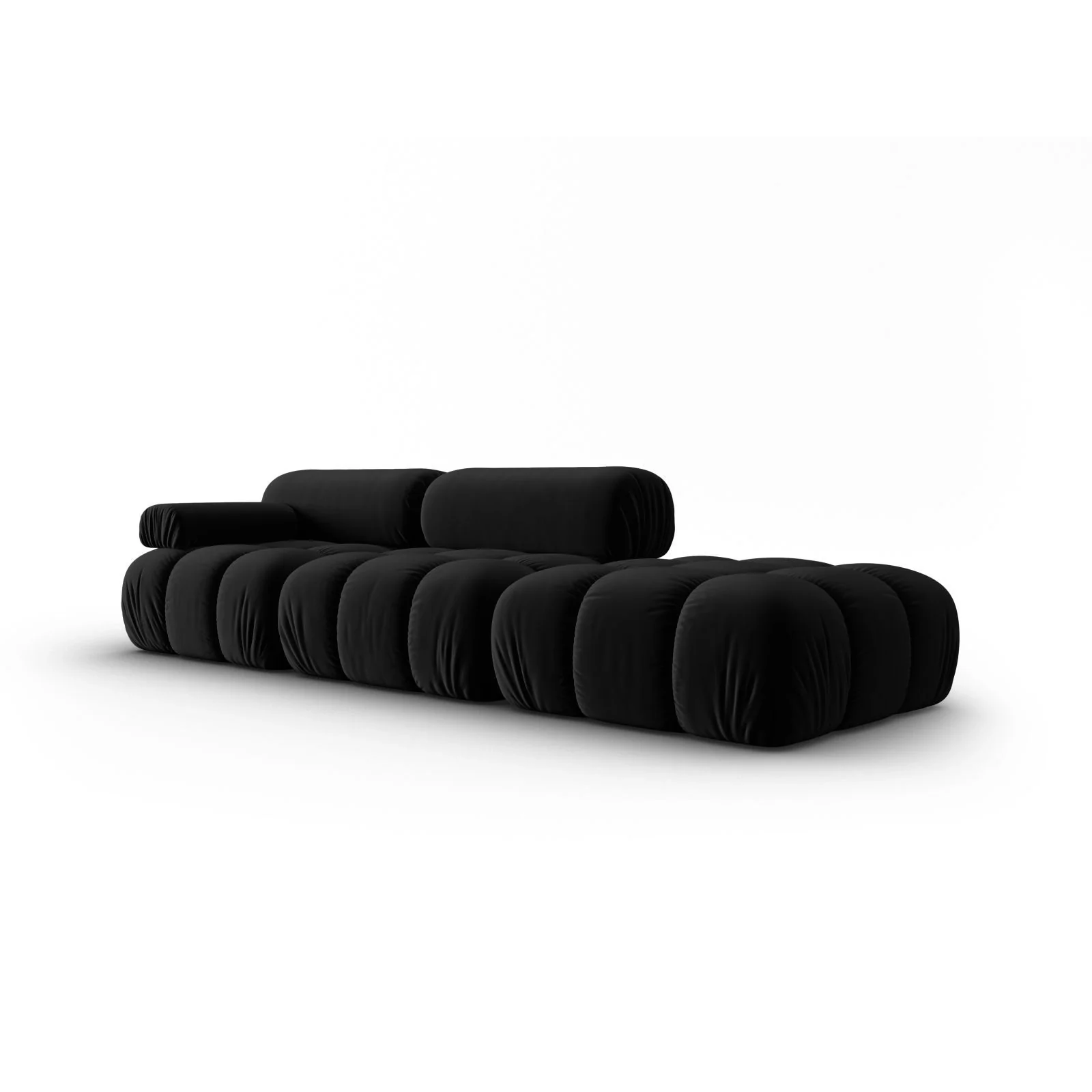 Cortina Modulares 4-Sitzer Sofa, Linke Seite, aus Samt in Rosa (Bluvel 91), 282x94 cm - Image 17