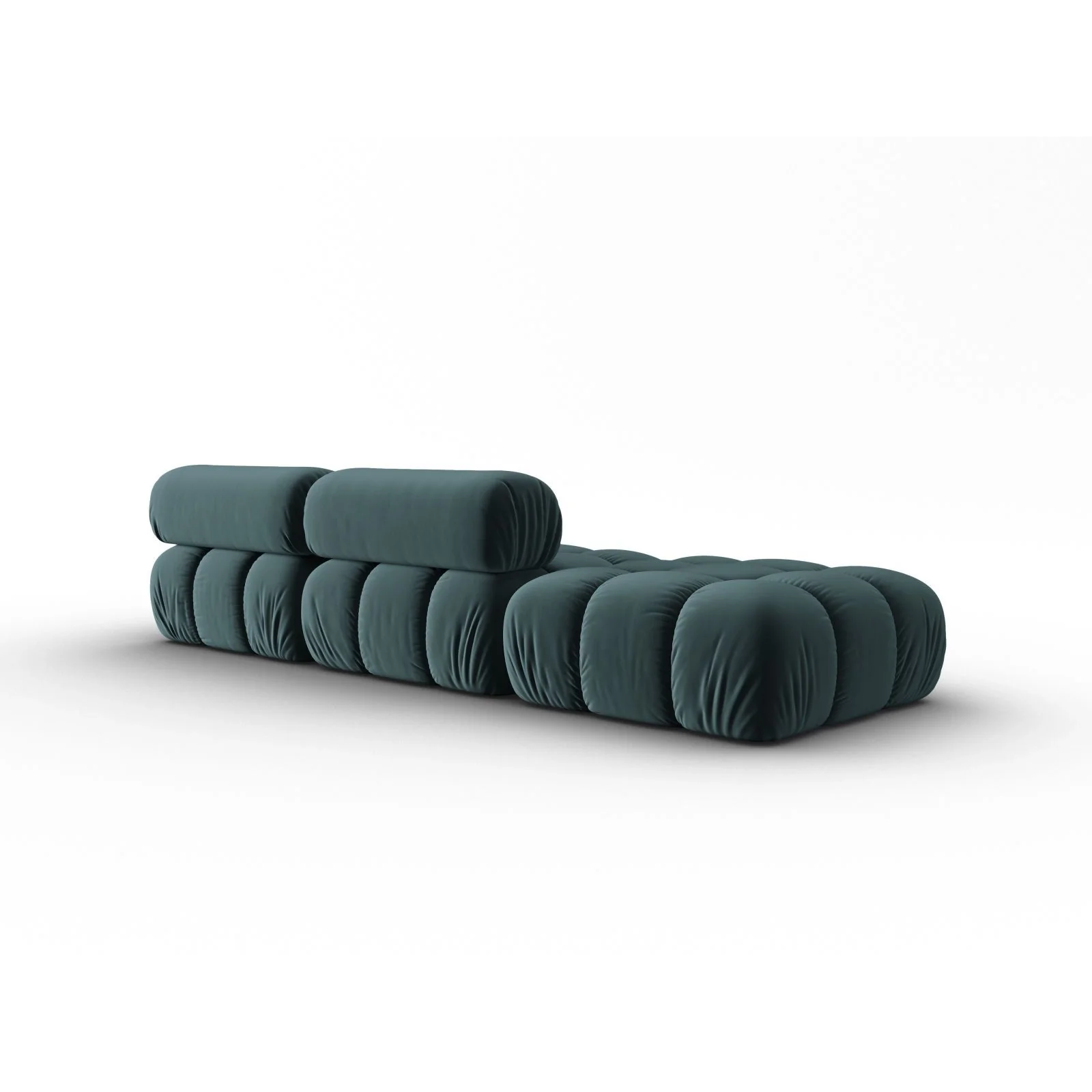 Cortina Modulares 4-Sitzer Sofa, Linke Seite, aus Samt in Rosa (Bluvel 91), 282x94 cm - Image 25