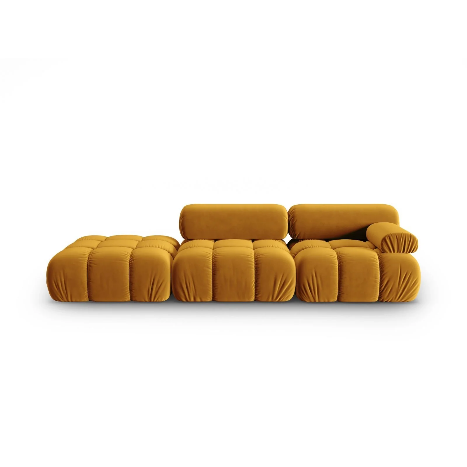 Cortina Modulares 4-Sitzer Sofa, Linke Seite, aus Samt in Rosa (Bluvel 91), 282x94 cm - Image 36