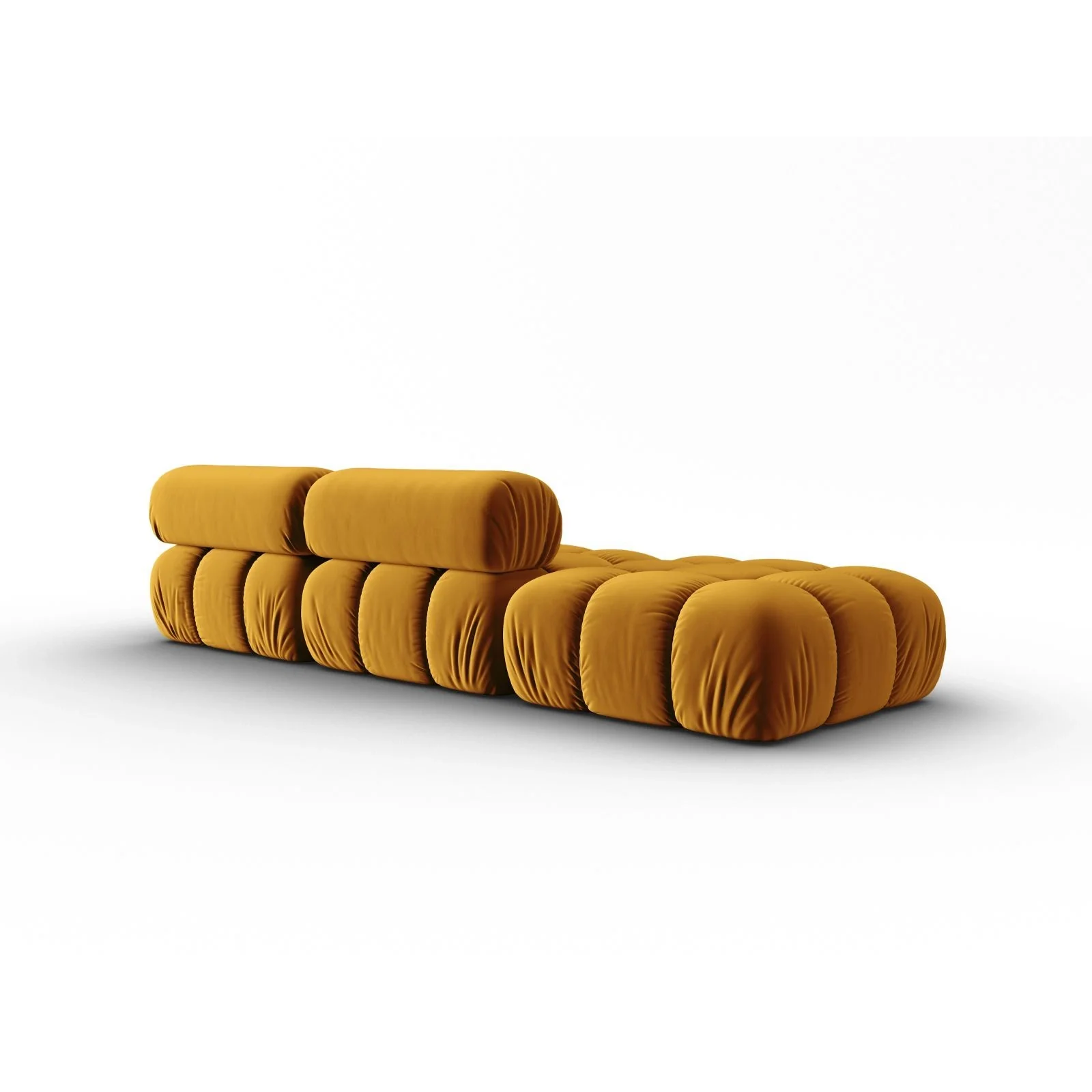 Cortina Modulares 4-Sitzer Sofa, Linke Seite, aus Samt in Rosa (Bluvel 91), 282x94 cm - Image 39