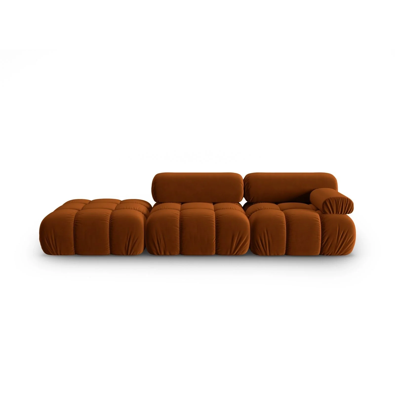 Cortina Modulares 4-Sitzer Sofa, Linke Seite, aus Samt in Rosa (Bluvel 91), 282x94 cm - Image 43