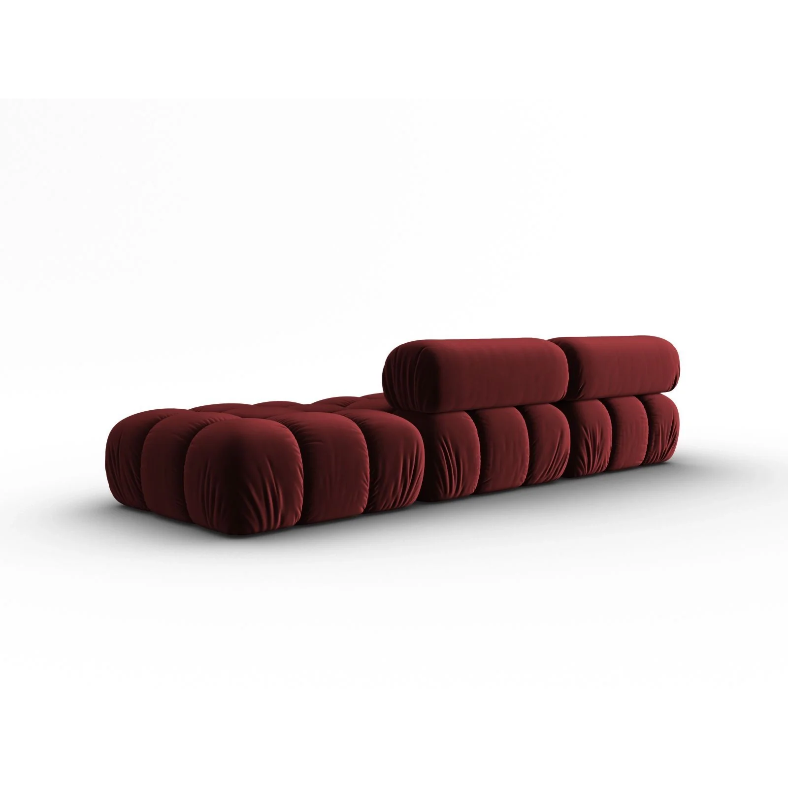 Cortina Modulares 4-Sitzer Sofa, Linke Seite, aus Samt in Rosa (Bluvel 91), 282x94 cm - Image 53