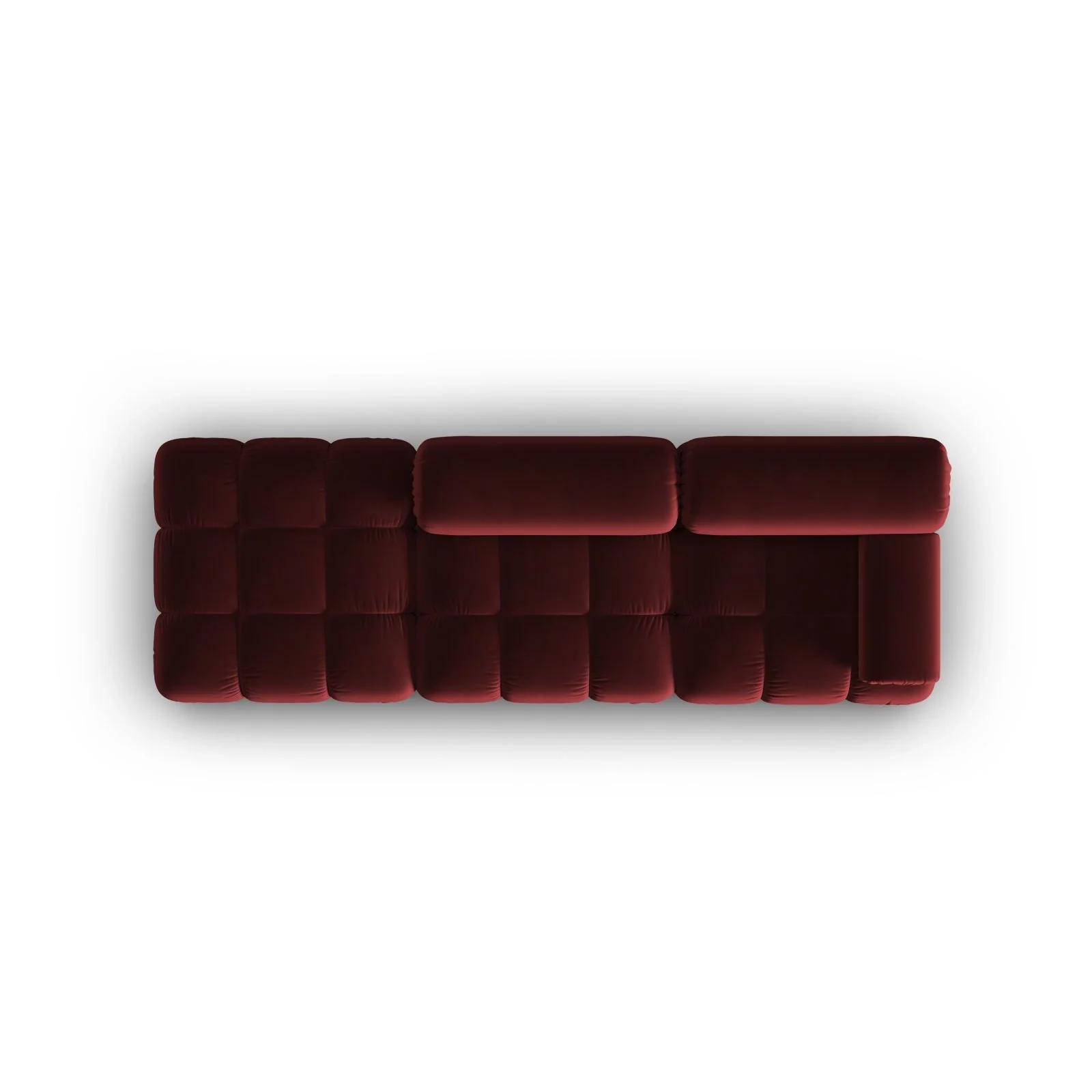 Cortina Modulares 4-Sitzer Sofa, Linke Seite, aus Samt in Rosa (Bluvel 91), 282x94 cm - Image 54