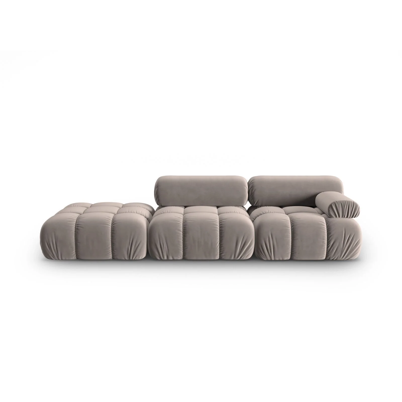Cortina Modulares 4-Sitzer Sofa, Linke Seite, aus Samt in Rosa (Bluvel 91), 282x94 cm - Image 57