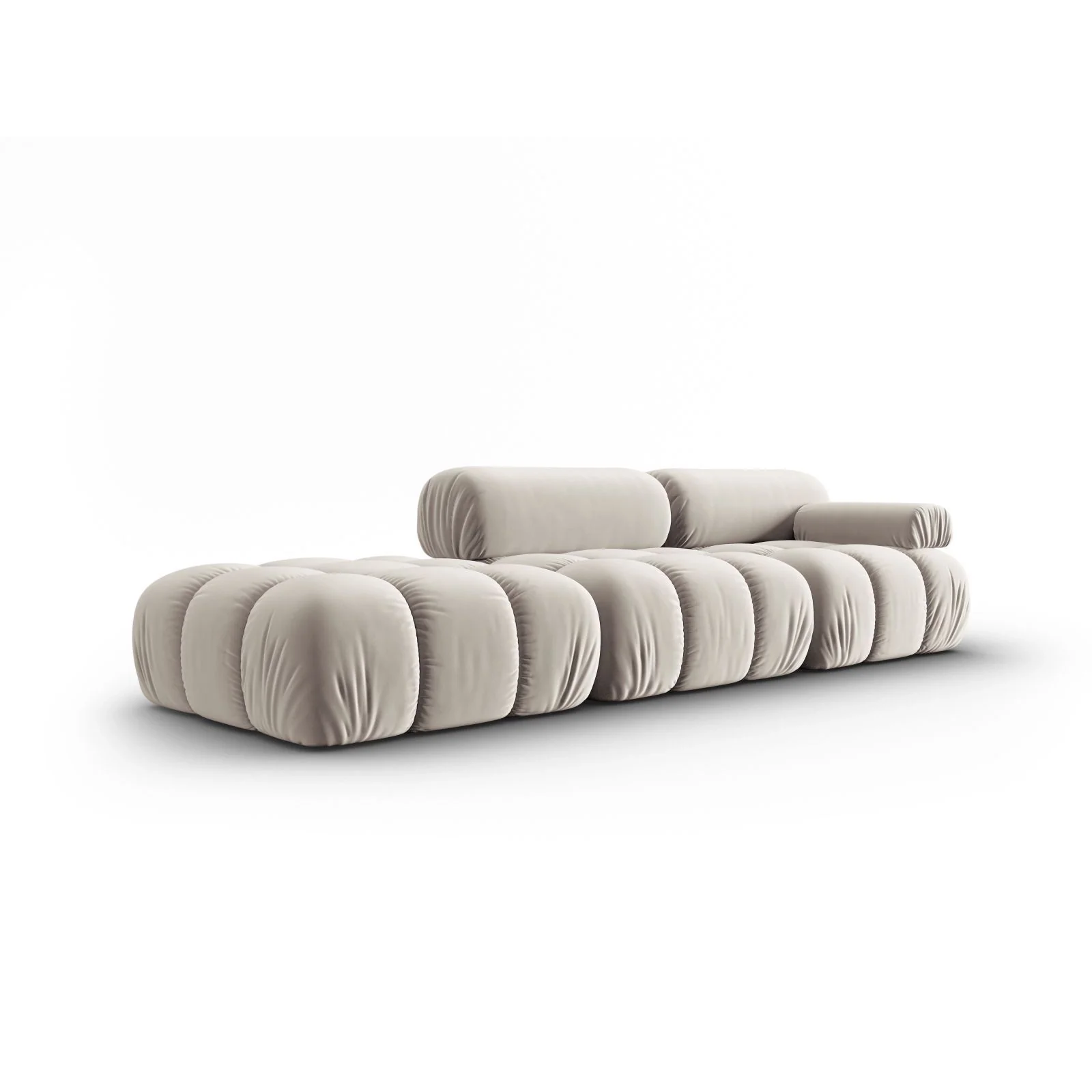 Cortina Modulares 4-Sitzer Sofa, Linke Seite, aus Samt in Rosa (Bluvel 91), 282x94 cm - Image 66