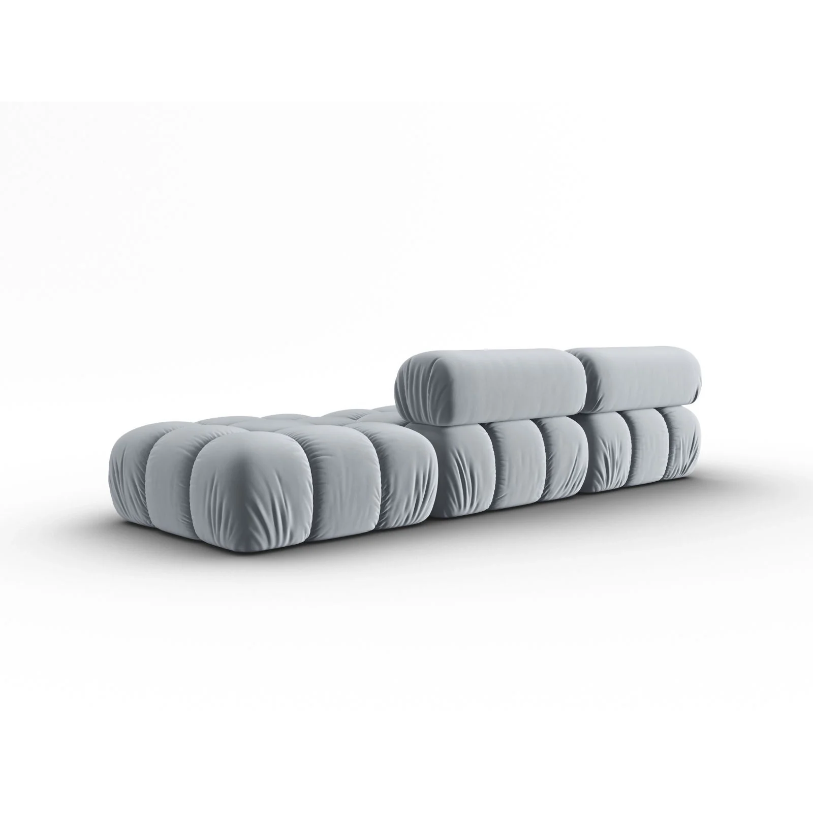 Cortina Modulares 4-Sitzer Sofa, Linke Seite, aus Samt in Rosa (Bluvel 91), 282x94 cm - Image 74