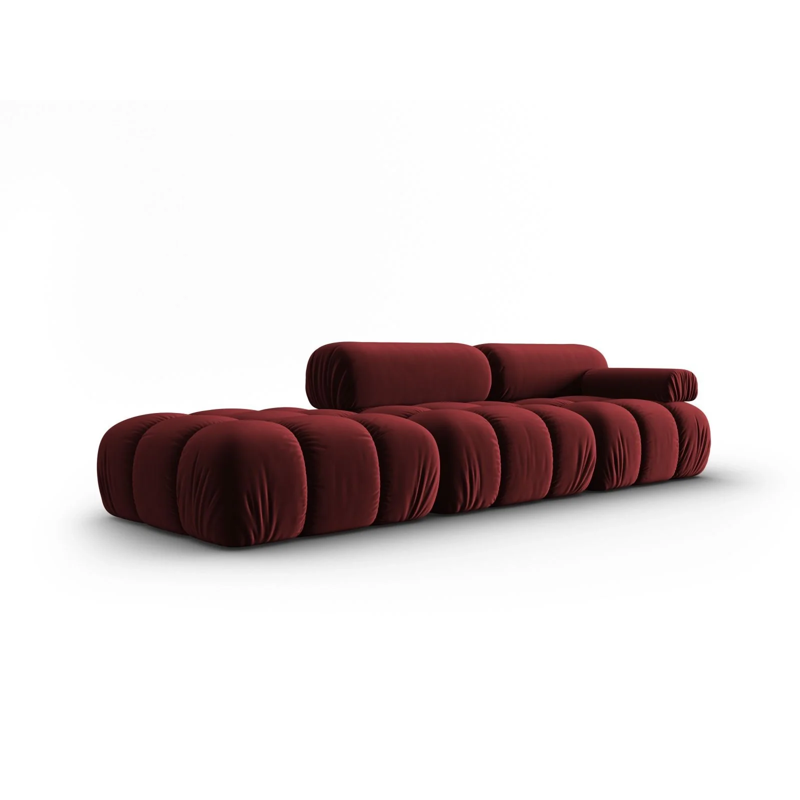 Cortina Modulares 4-Sitzer Sofa, Rechte Seite, aus Samt, 282x94 cm - Image 52