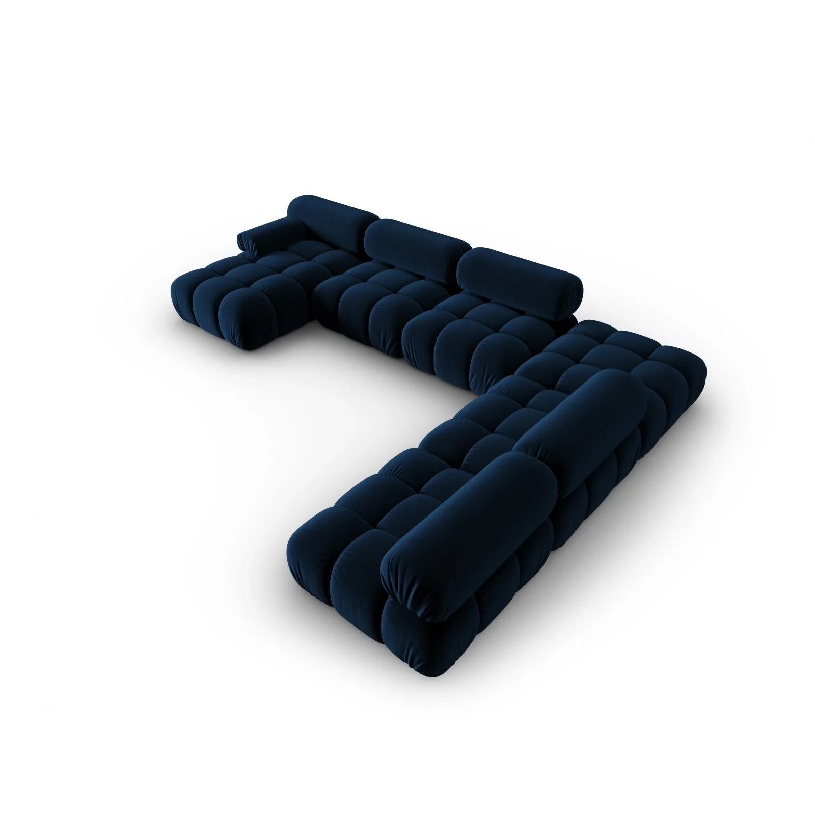 Cortina Modulares 7-Sitzer Panoramasofa, Rechte Seite, aus Samt, 376x282 cm - Image 12
