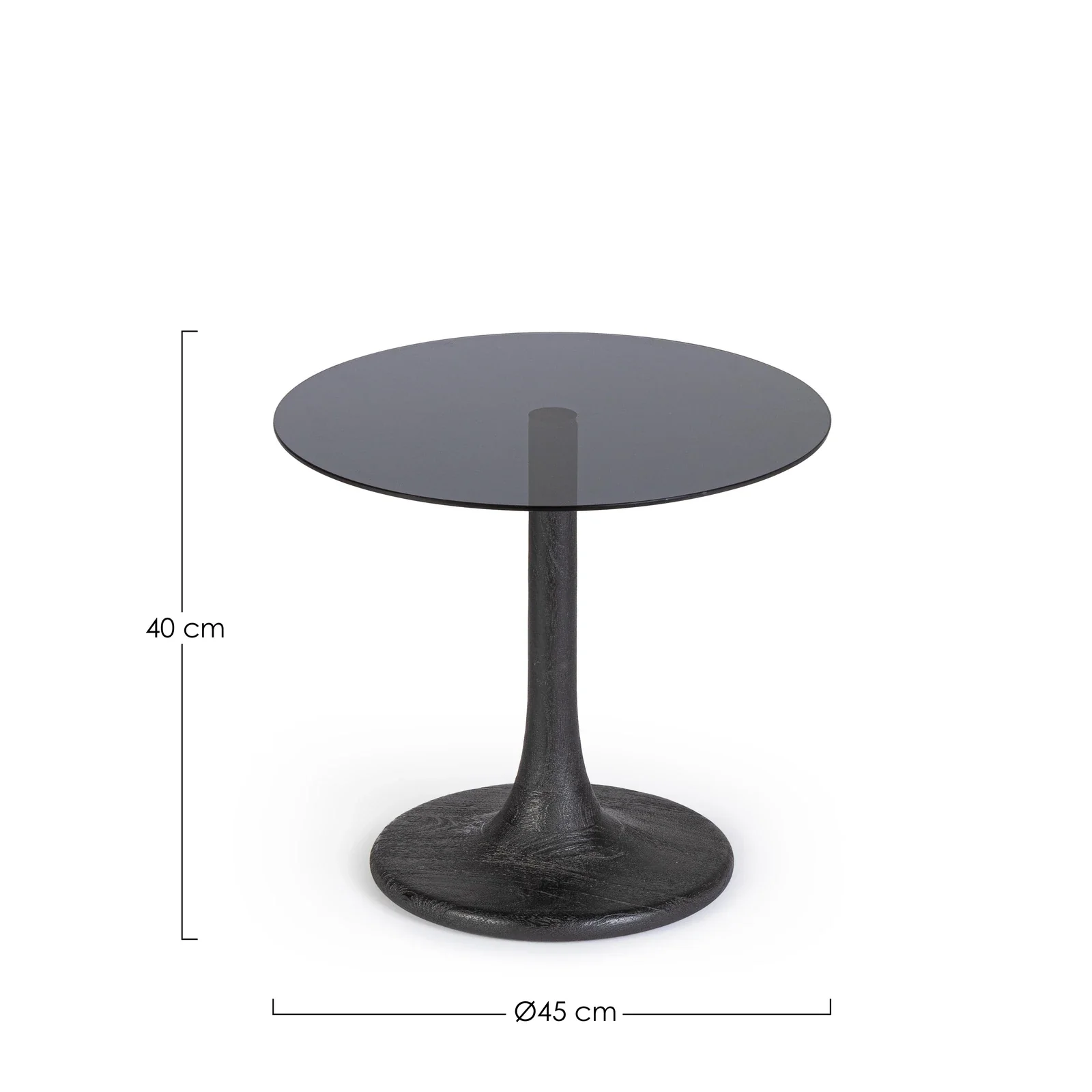 Couchtisch Schwarz rund 45x45 Aberdeen - Image 3