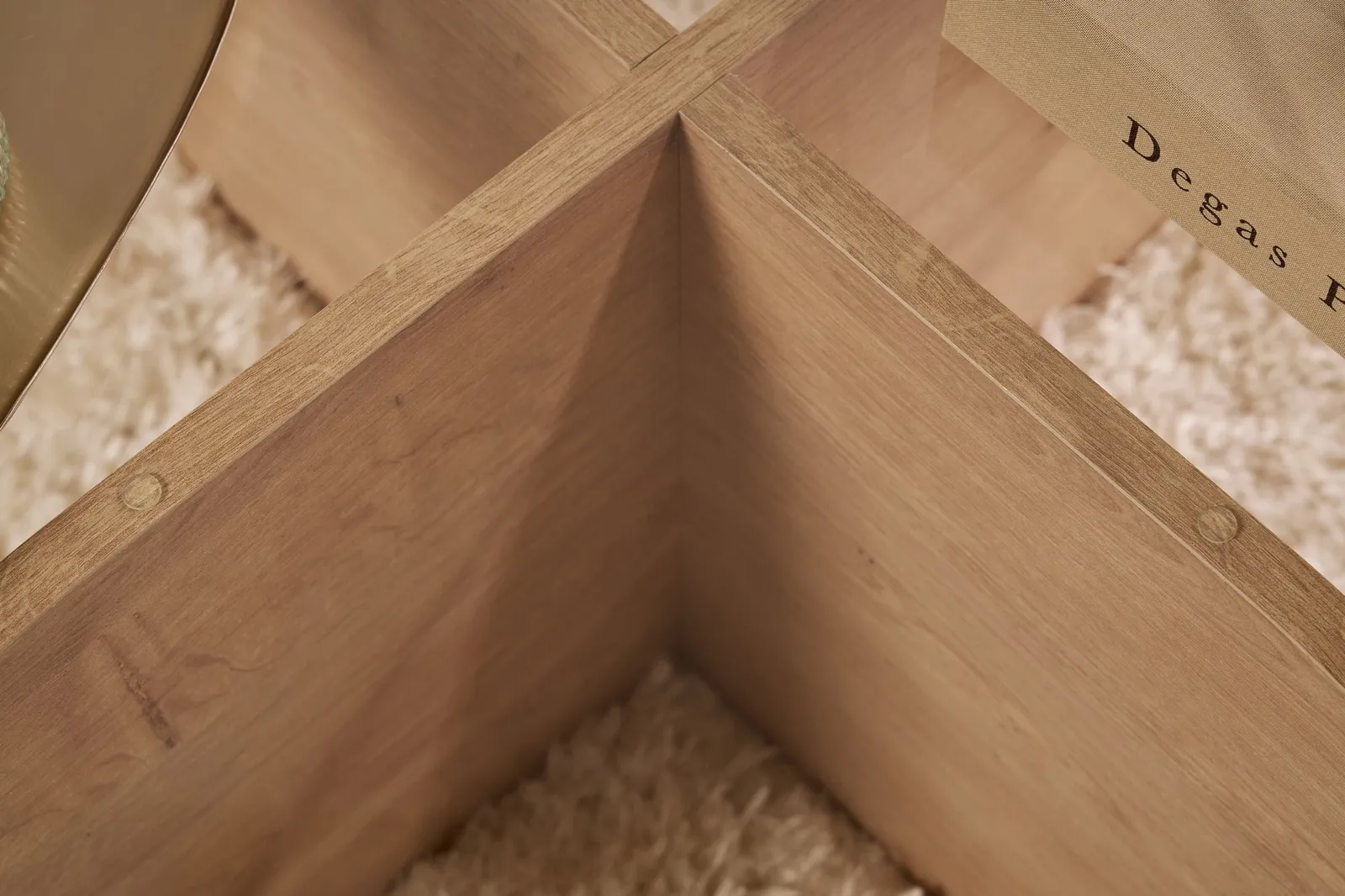 Couchtisch Aeris aus Holz und gehärtetem Glas, 75×75×35 cm - Image 5