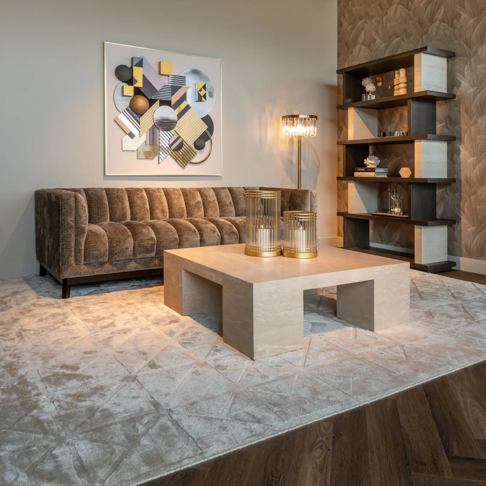 Couchtisch Alexander Jones (Biltmore) in beige, 110x110x37 cm - Image 2