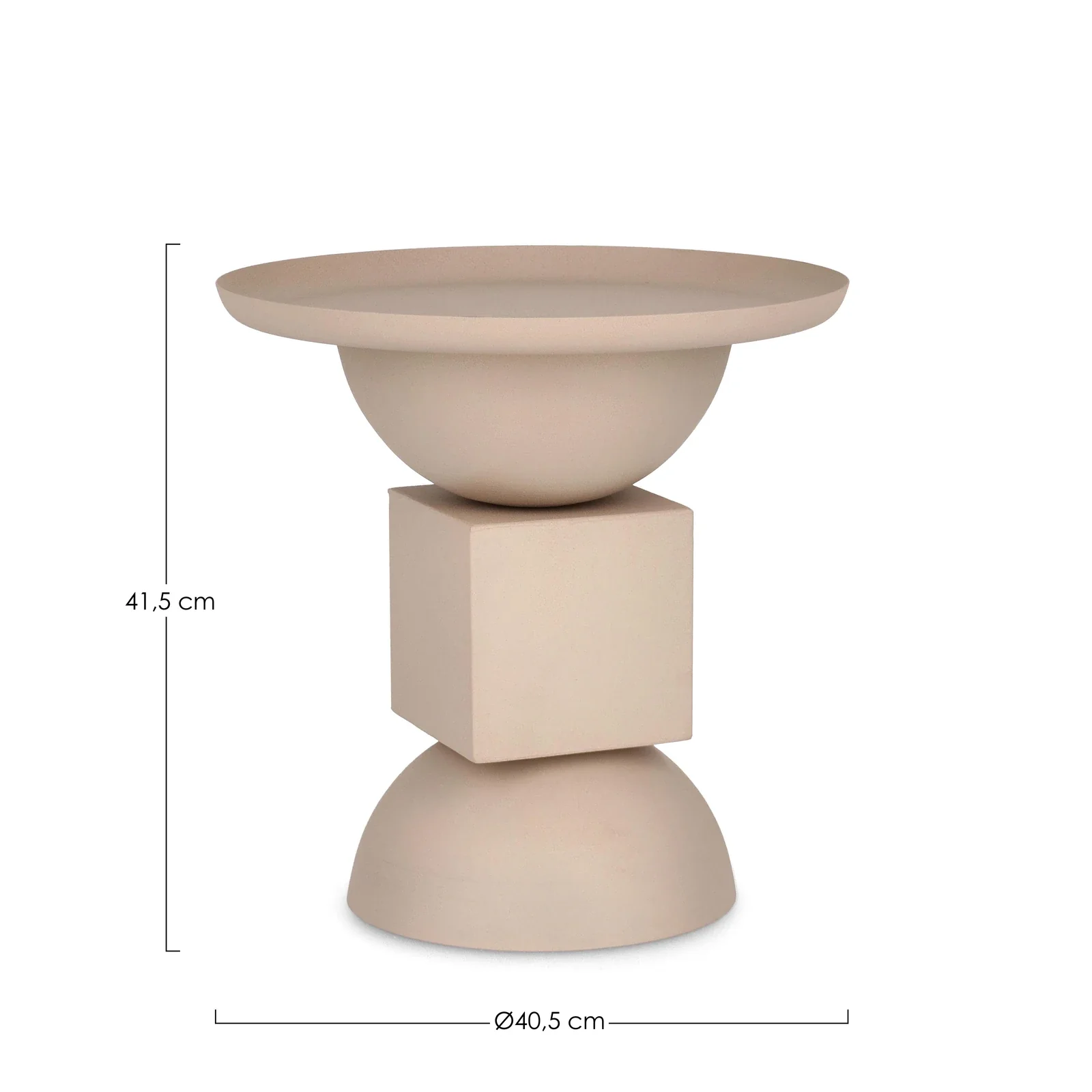 Couchtisch Beige rund 40,5x40,5 Alka - Image 3