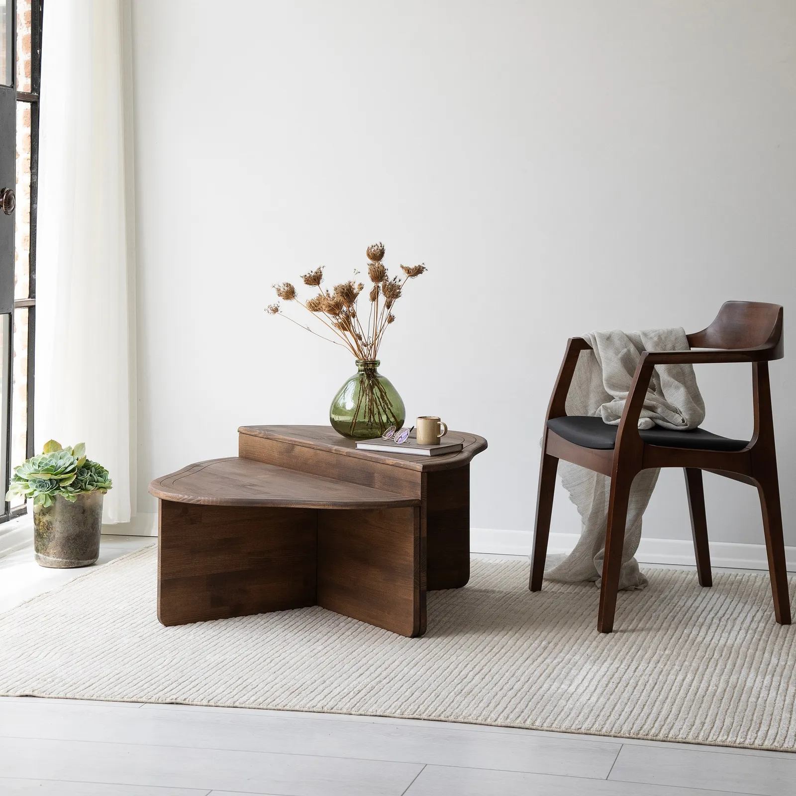 Couchtisch Altopiano aus massivem Kiefernholz, 90×45×40 cm - Image 3