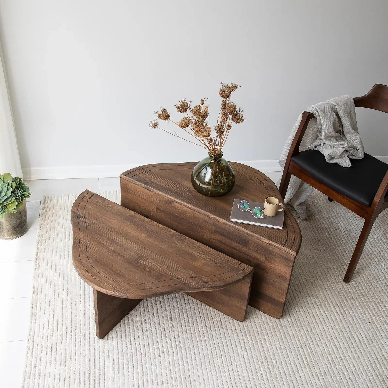 Couchtisch Altopiano aus massivem Kiefernholz, 90×45×40 cm - Image 4