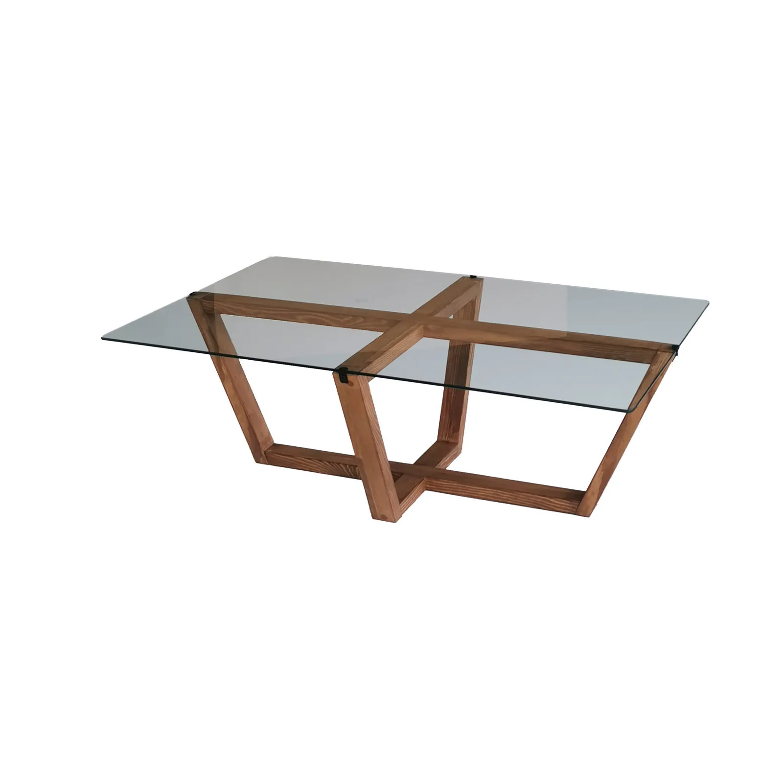 Couchtisch Amalfi aus massiver Kiefer und gehärtetem Glas, 105×65×35 cm - Image 13