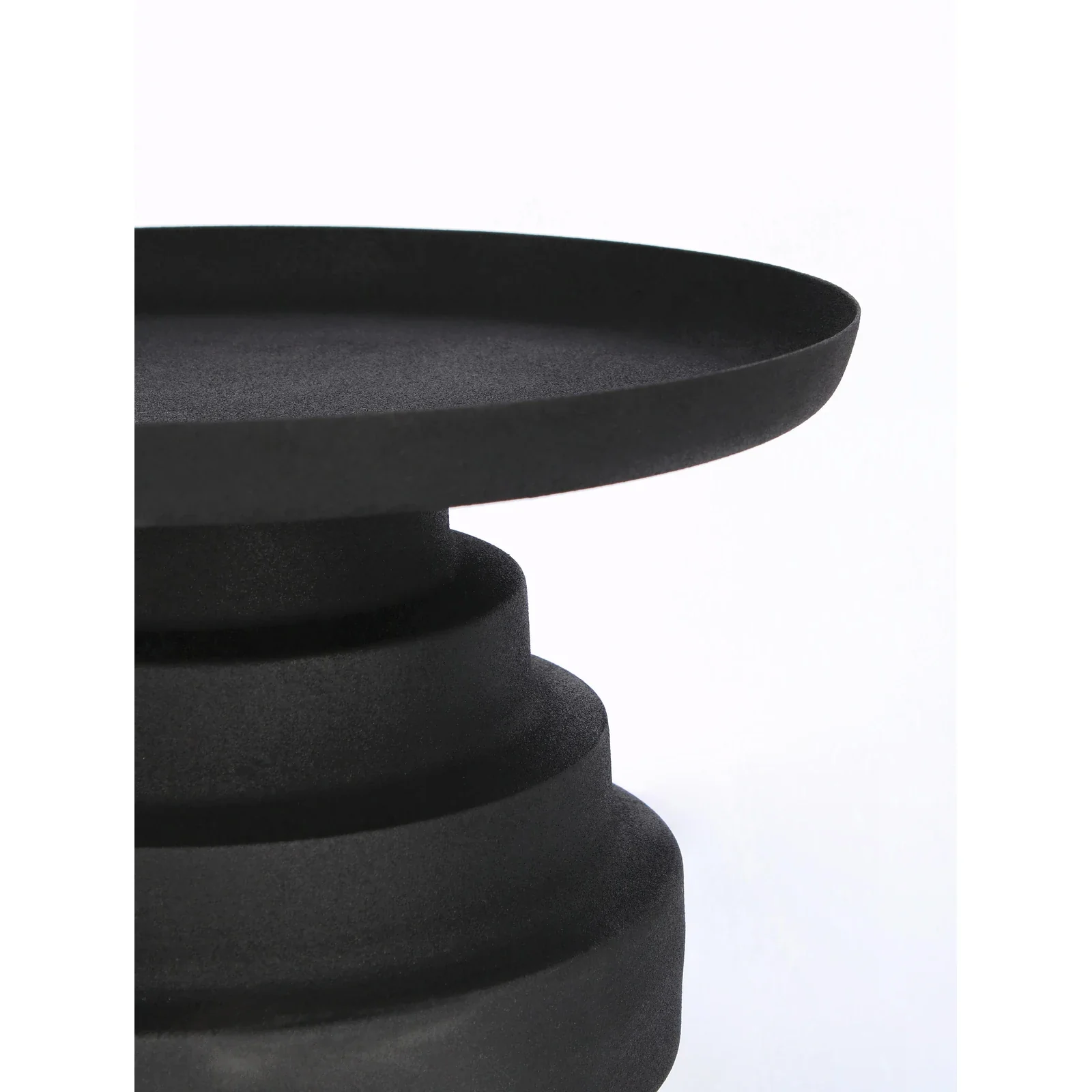 Couchtisch Schwarz rund 40x40 Amba - Image 2