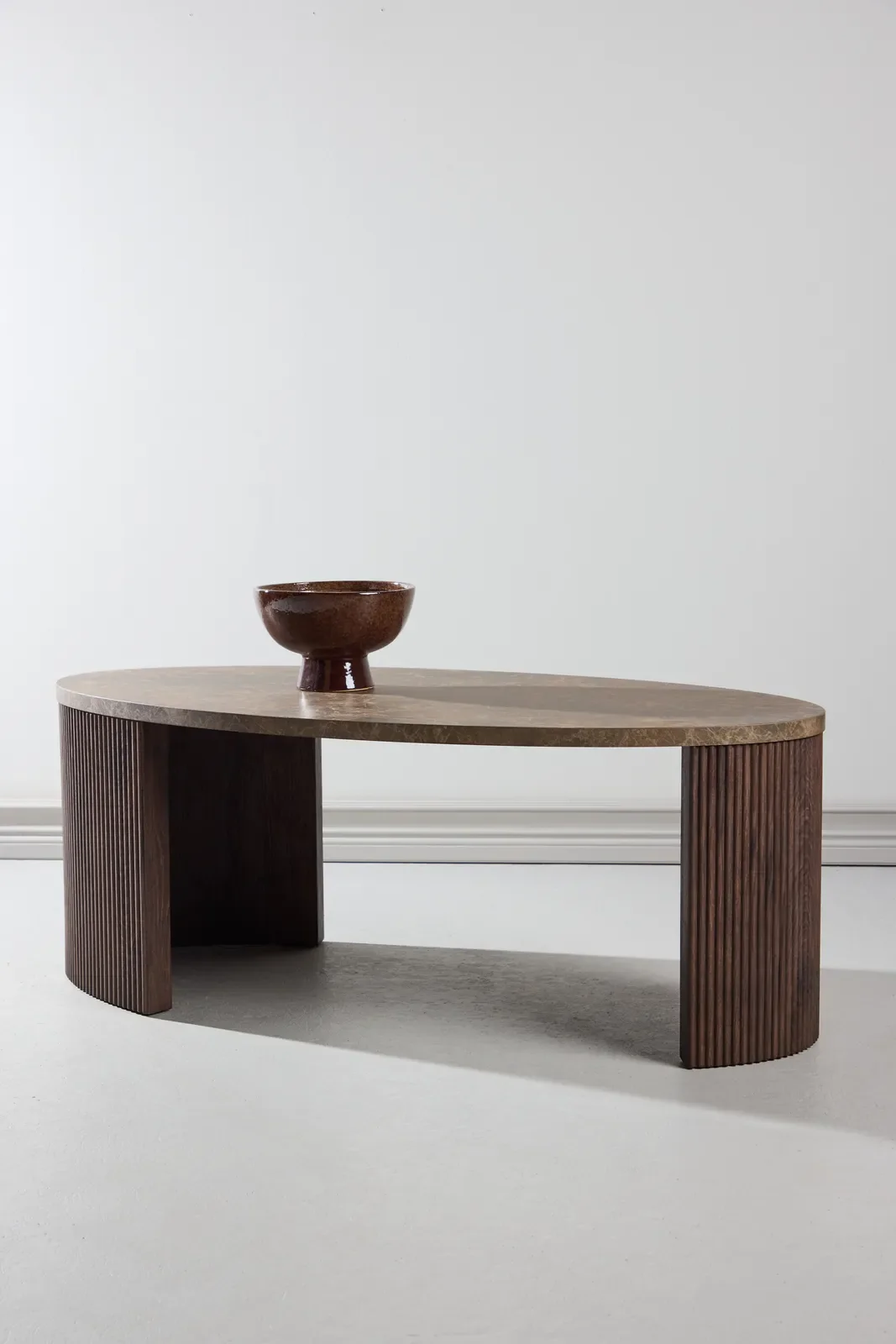 Couchtisch Bristol mit Mokka- und Steinlook, 60x120x45 cm - Image 2